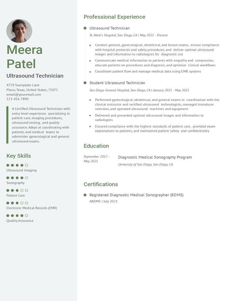 Ultrasound Technician Resume Examples - Ultrasound Technician Banner Image