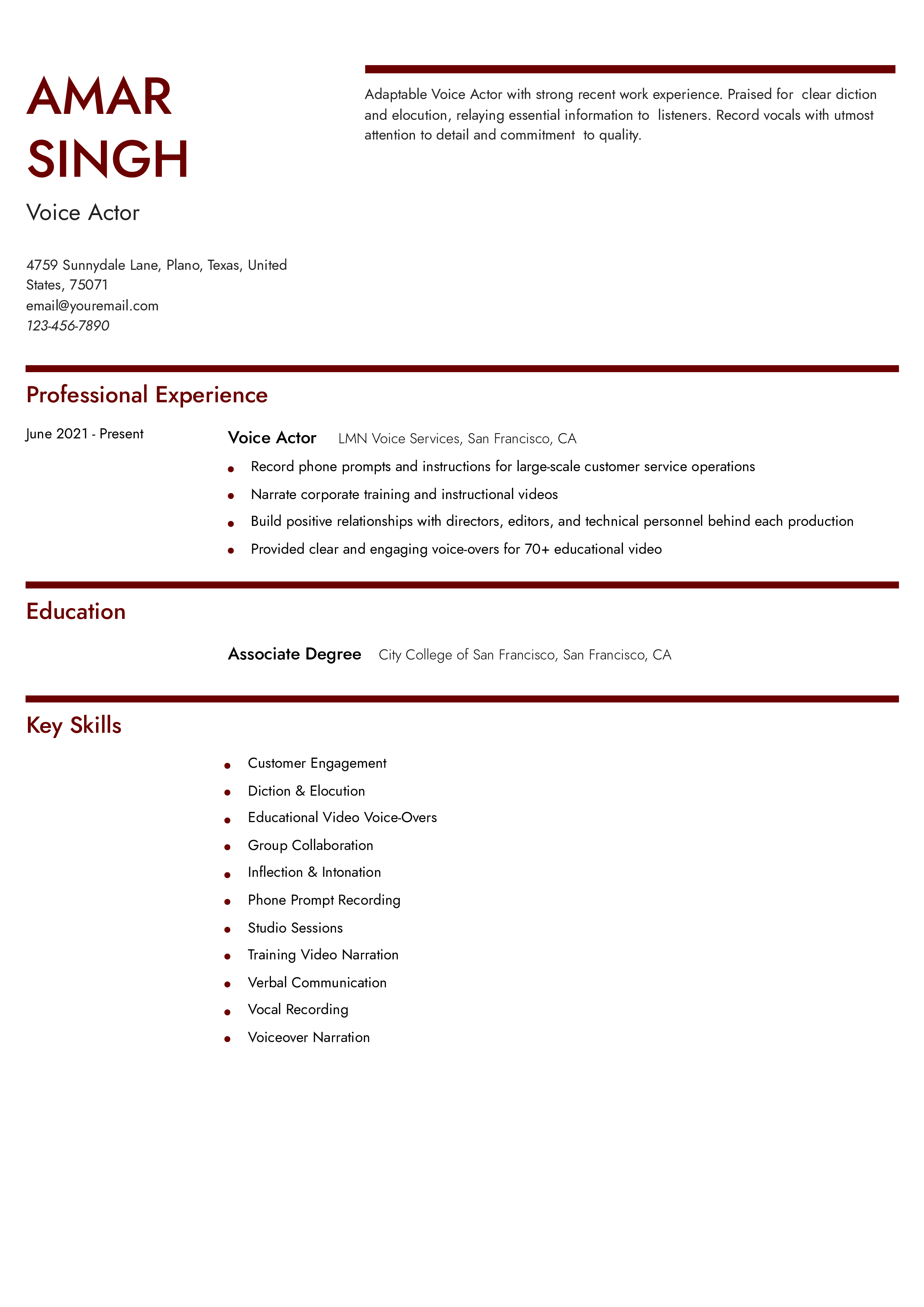 Senior-Level Resume