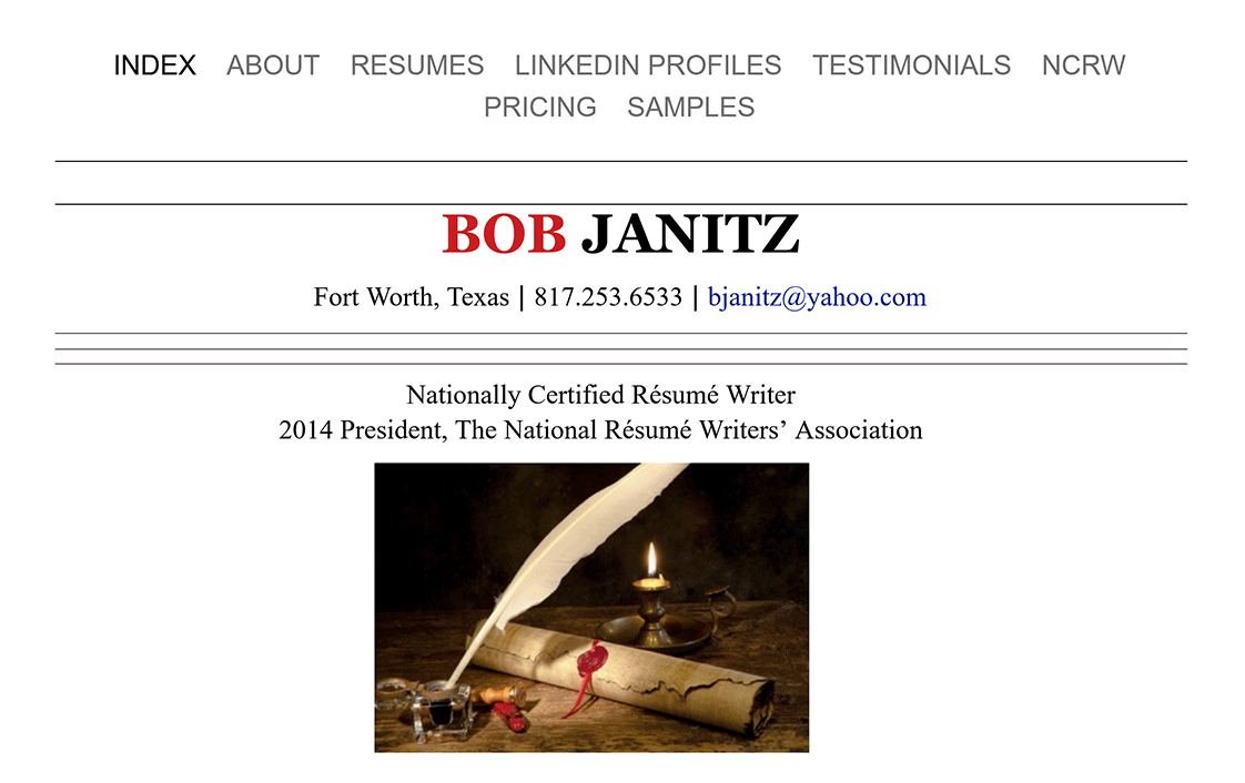 Bob Janitz Homepage