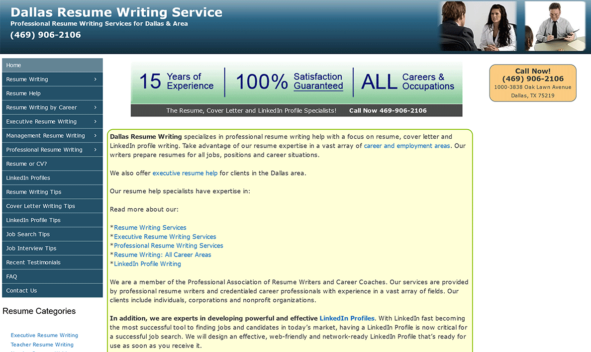 Dallas Resume Writing Homepage