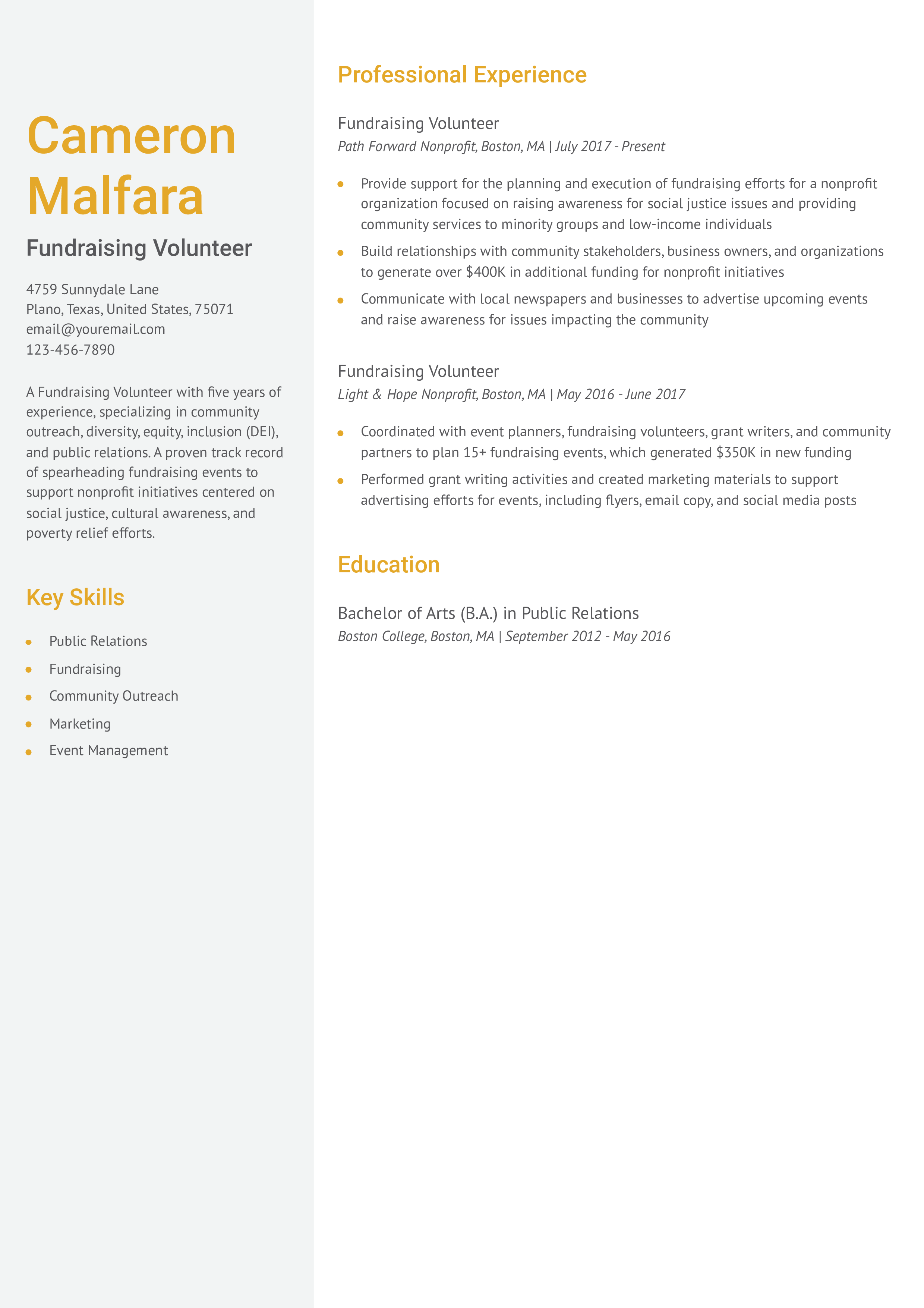 Senior-Level Resume
