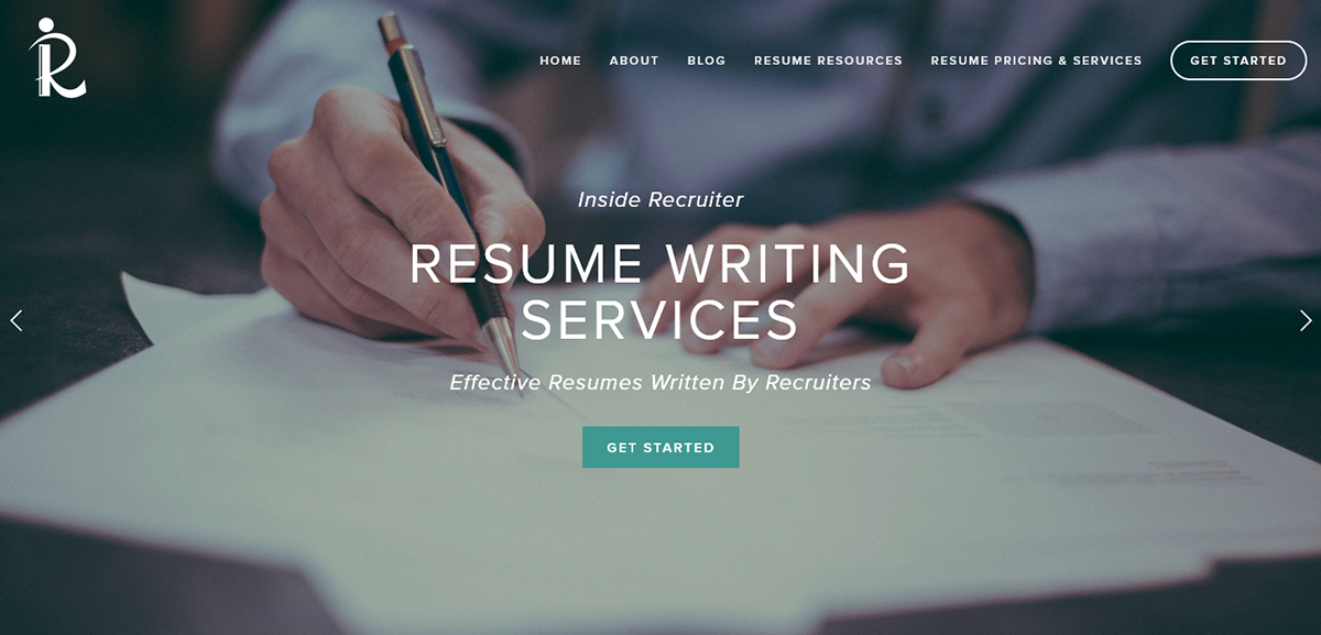 Inside Recruiter Resume Writing Services Landing Page