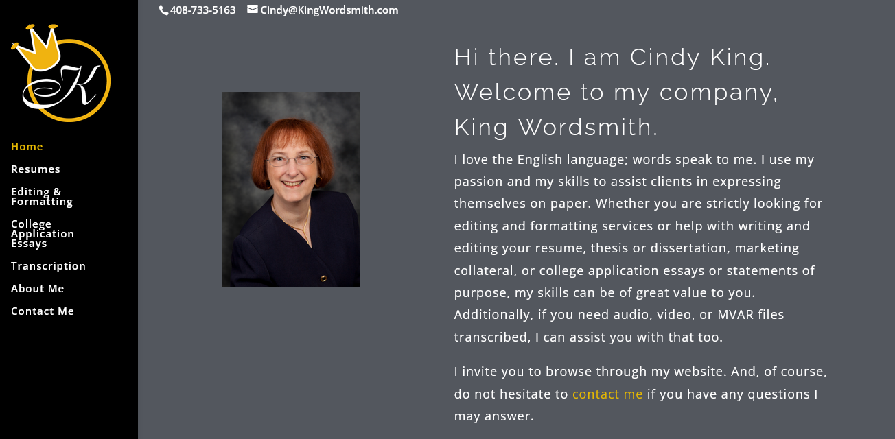 King Wordsmith Landing Page