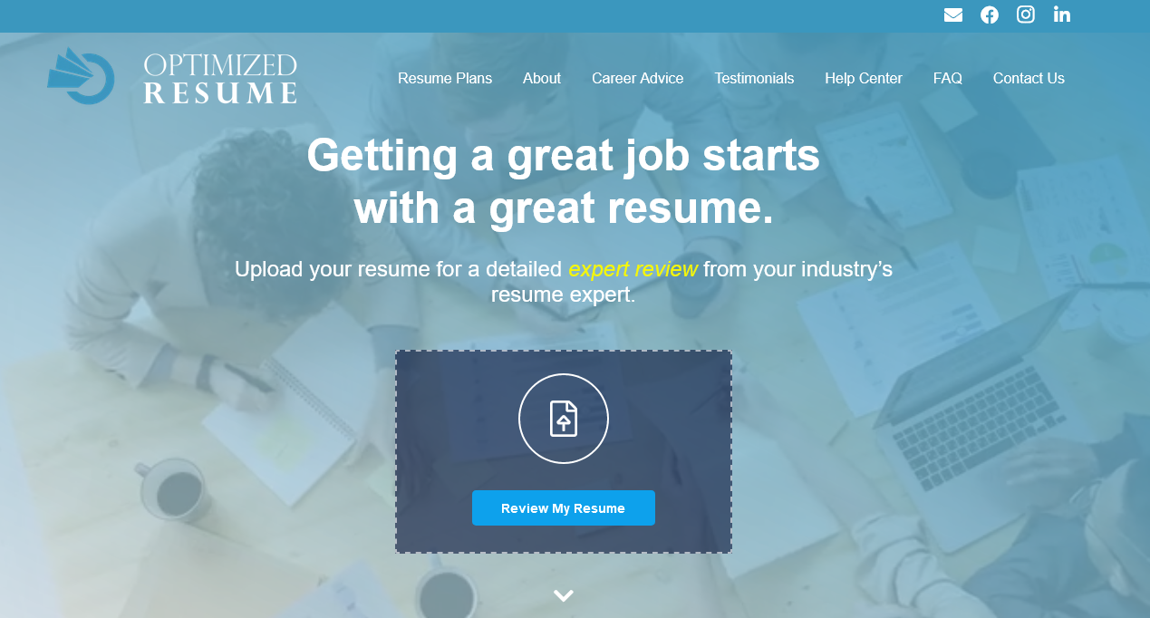 Optimized Resume Landing Page