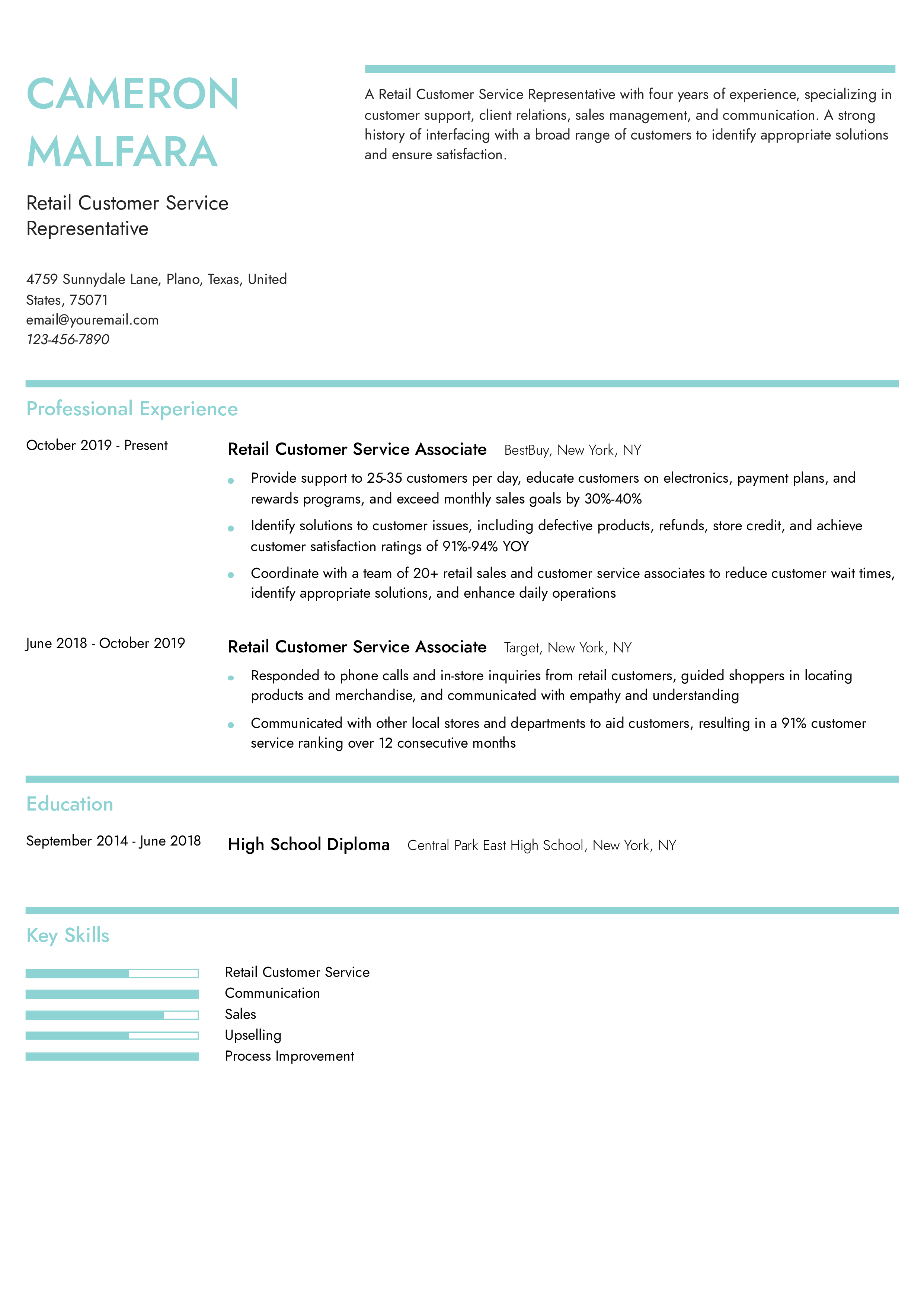 Mid-Career Resume