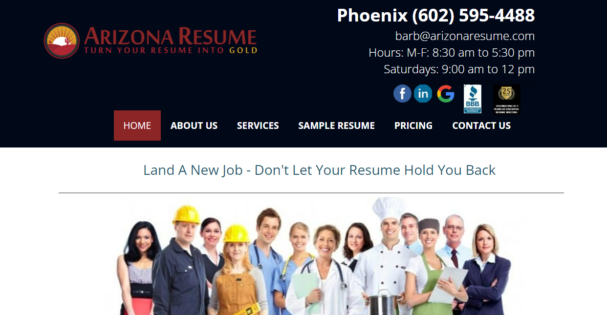 Arizona Resume Homepage