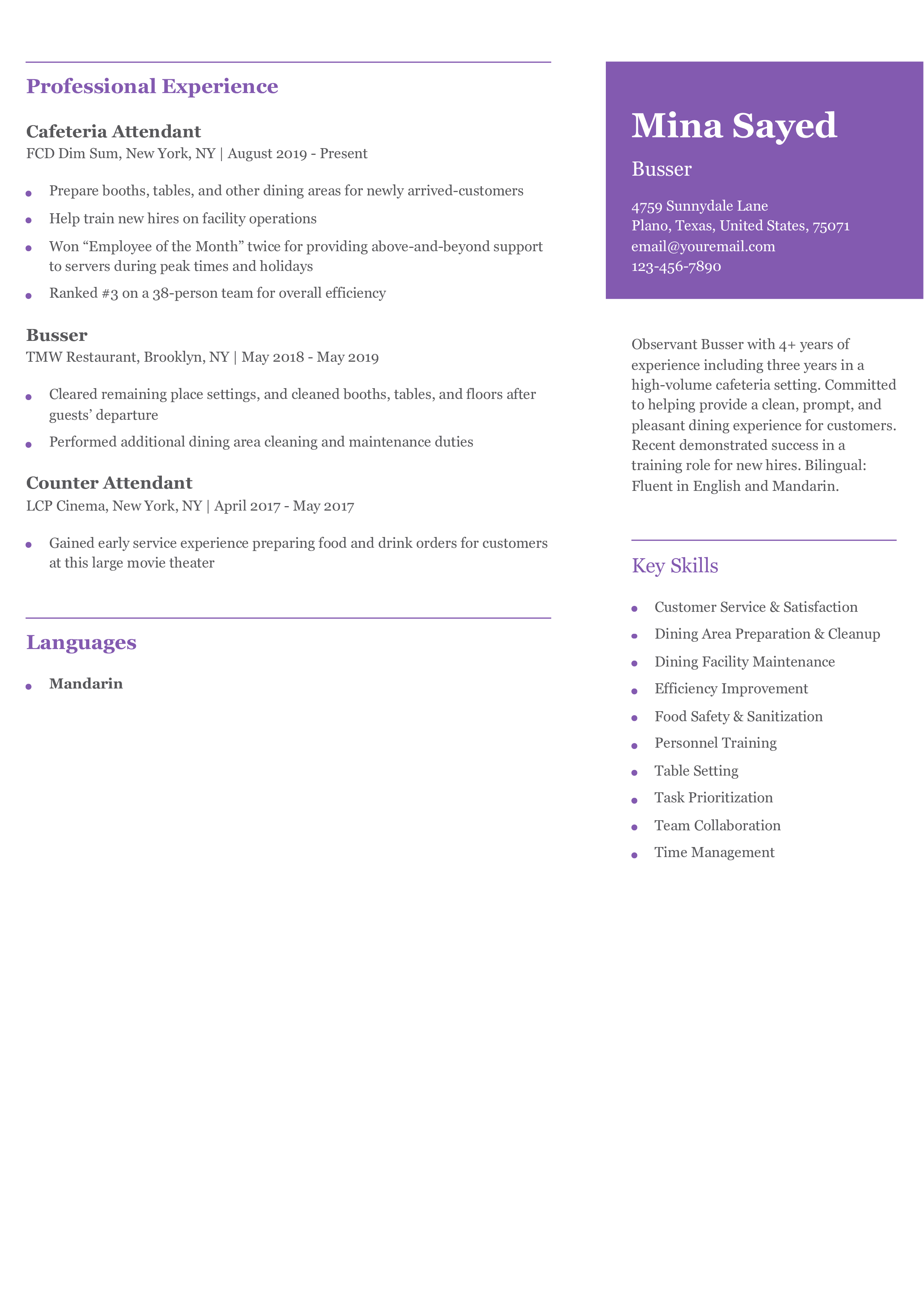 Busser Resume Examples and Templates - Busser Senior Level.pdf