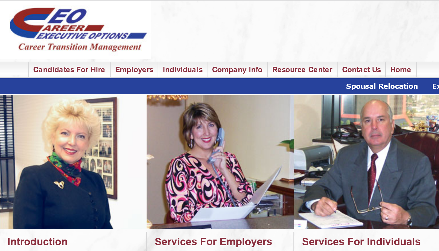Career Executive Options Homepage