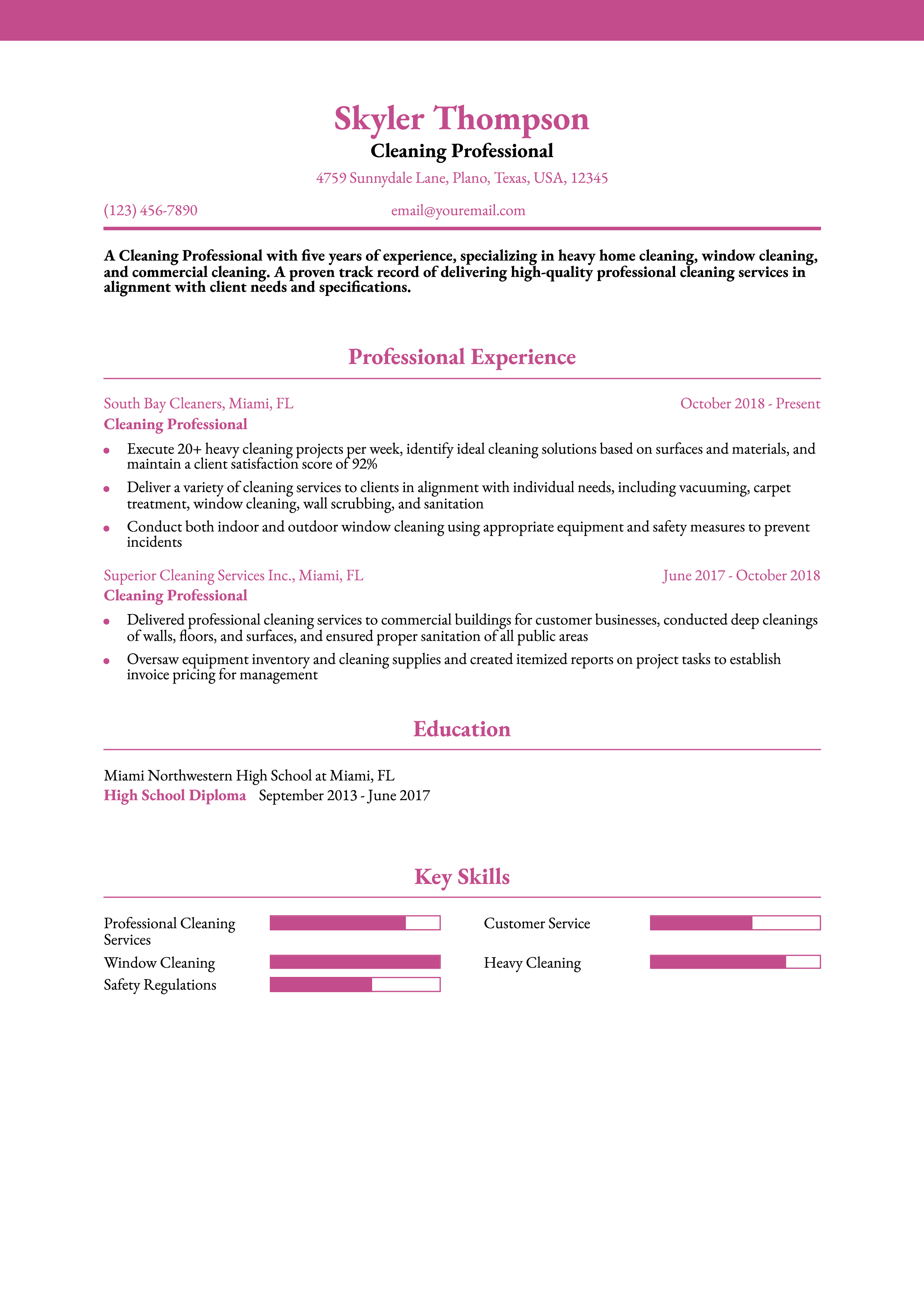 Mid-career Resume