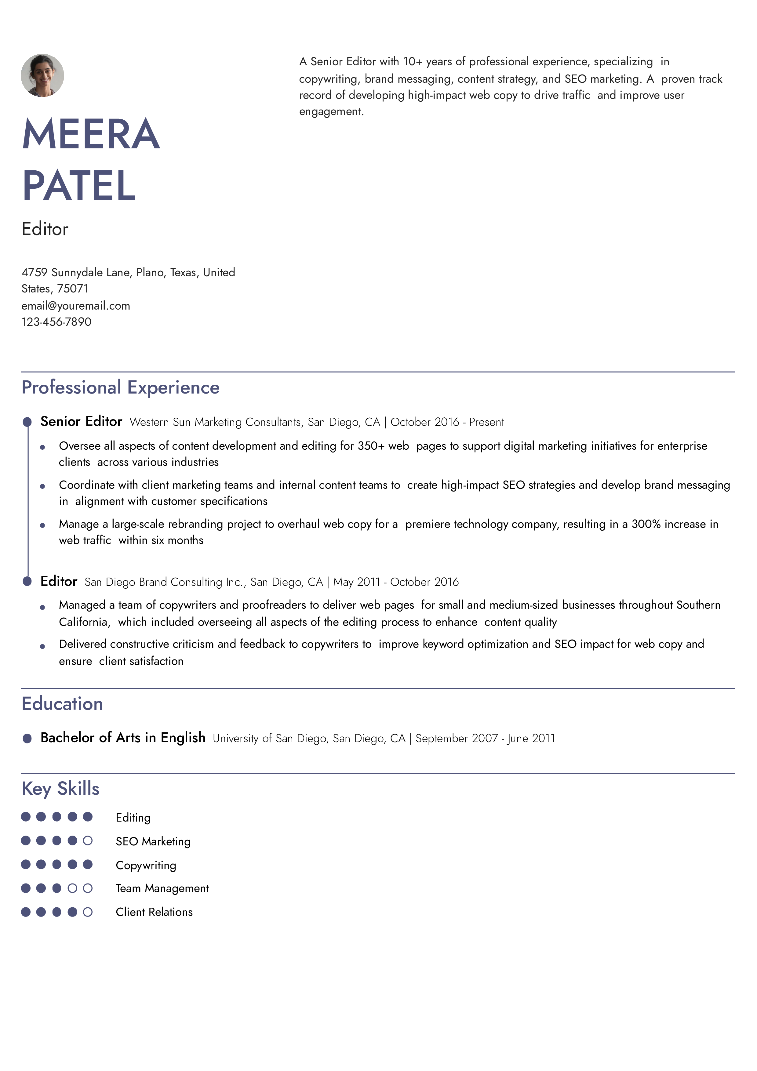 Senior-Level Resume