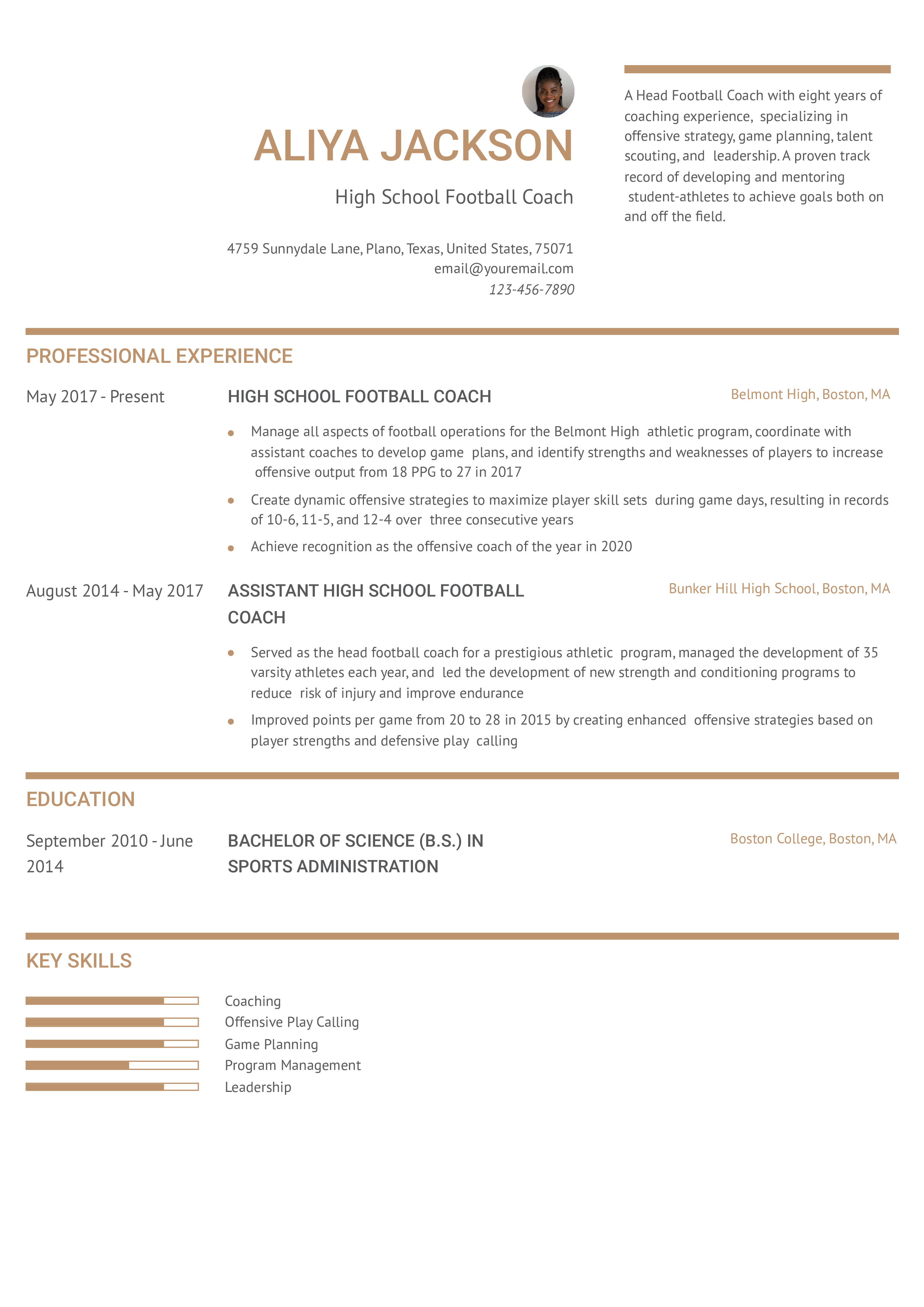 Mid-career Resume