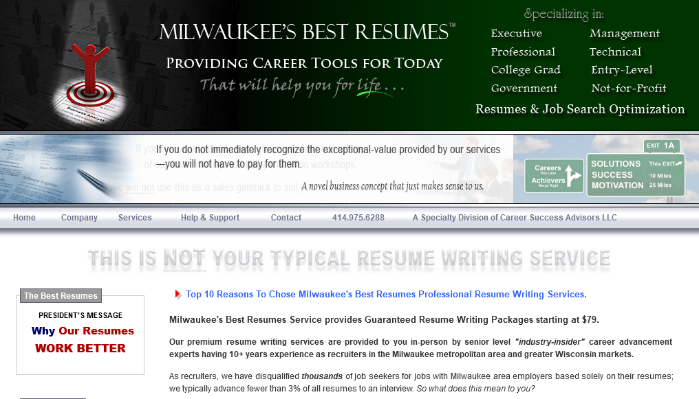 Milwaukee’s Best Resumes Homepage