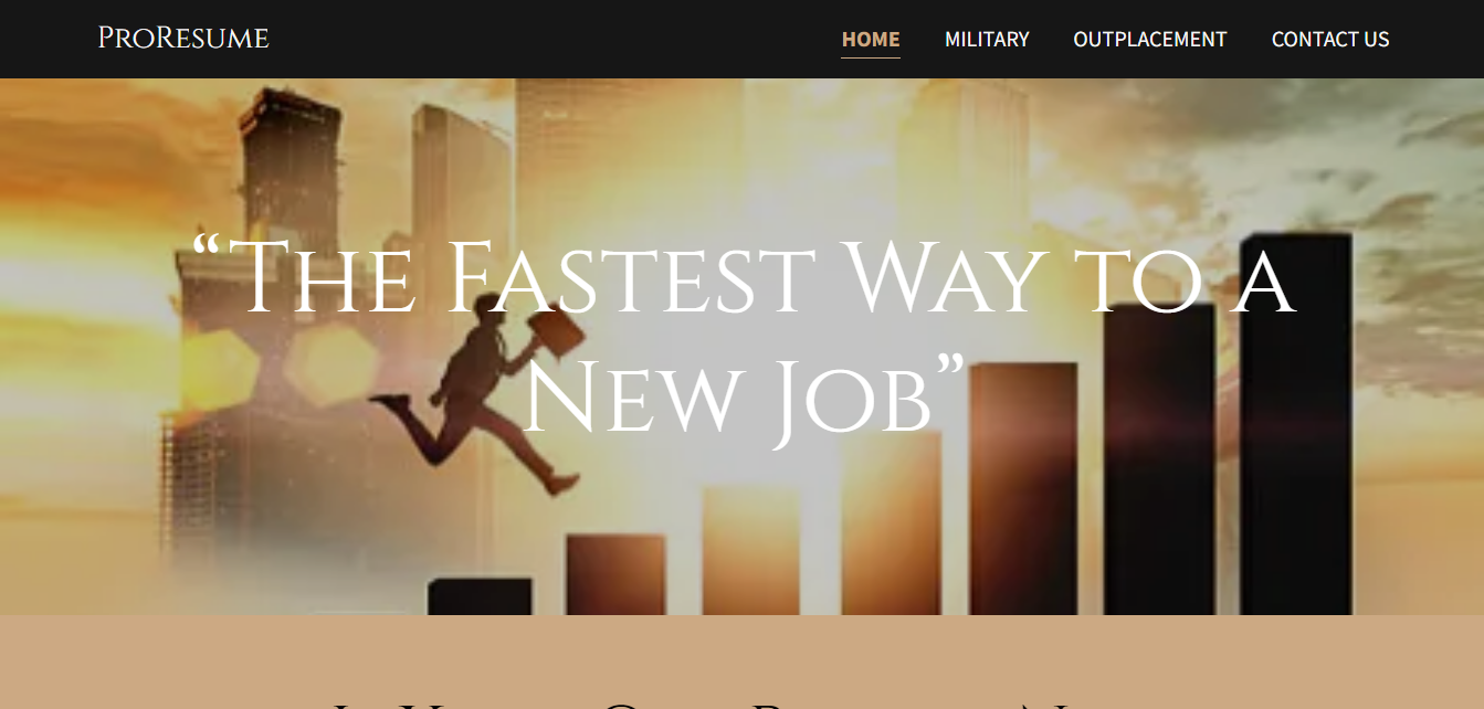 Pro Resume Homepage
