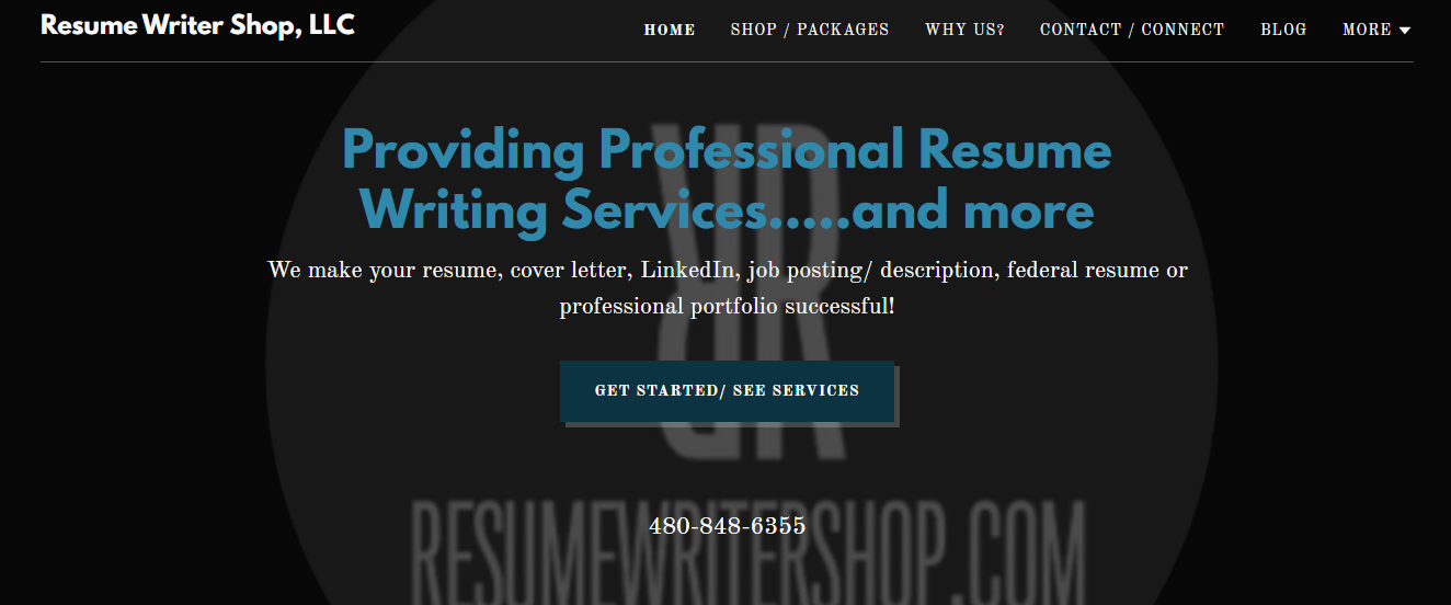 Resume Writer Shop, LLC Homepage
