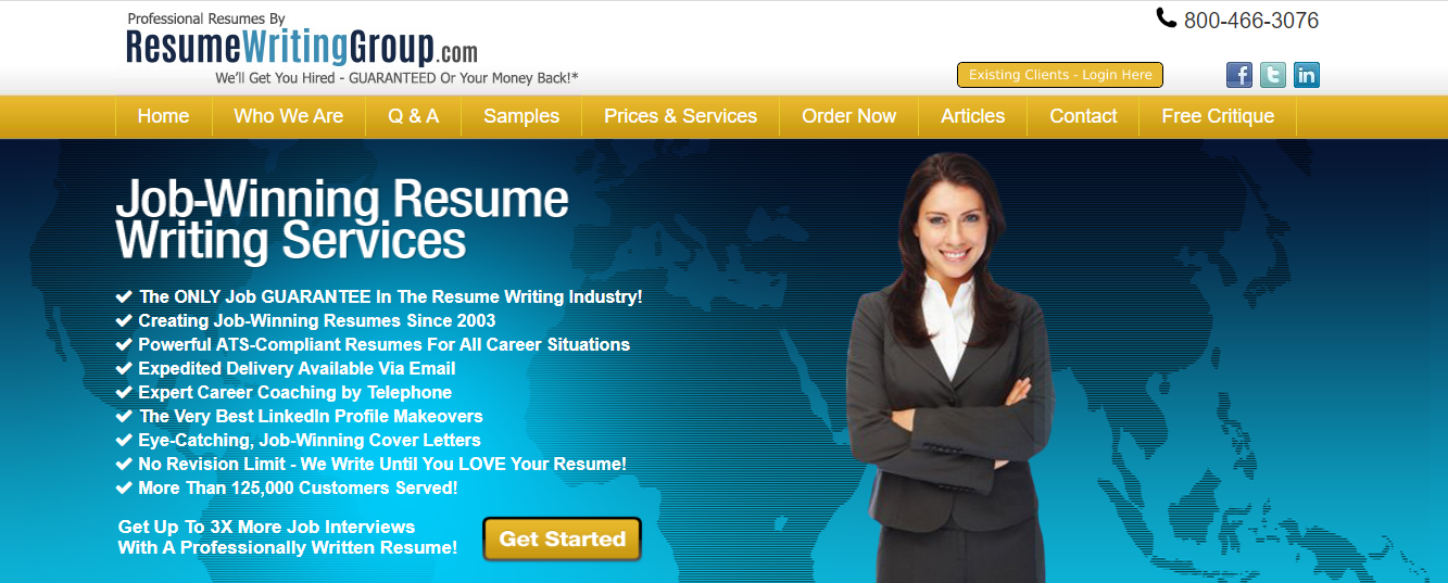 Resume Writing Group Homepage