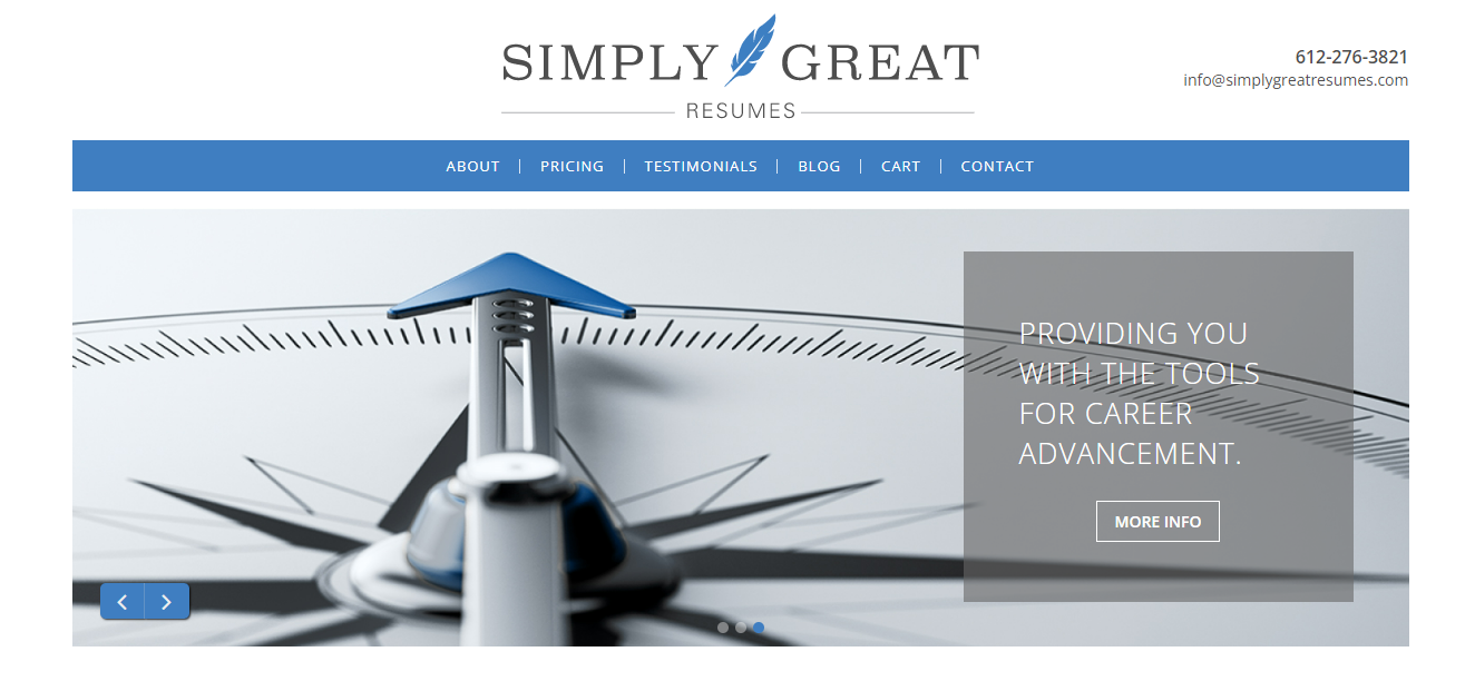 Simply Great Resumes Homepage