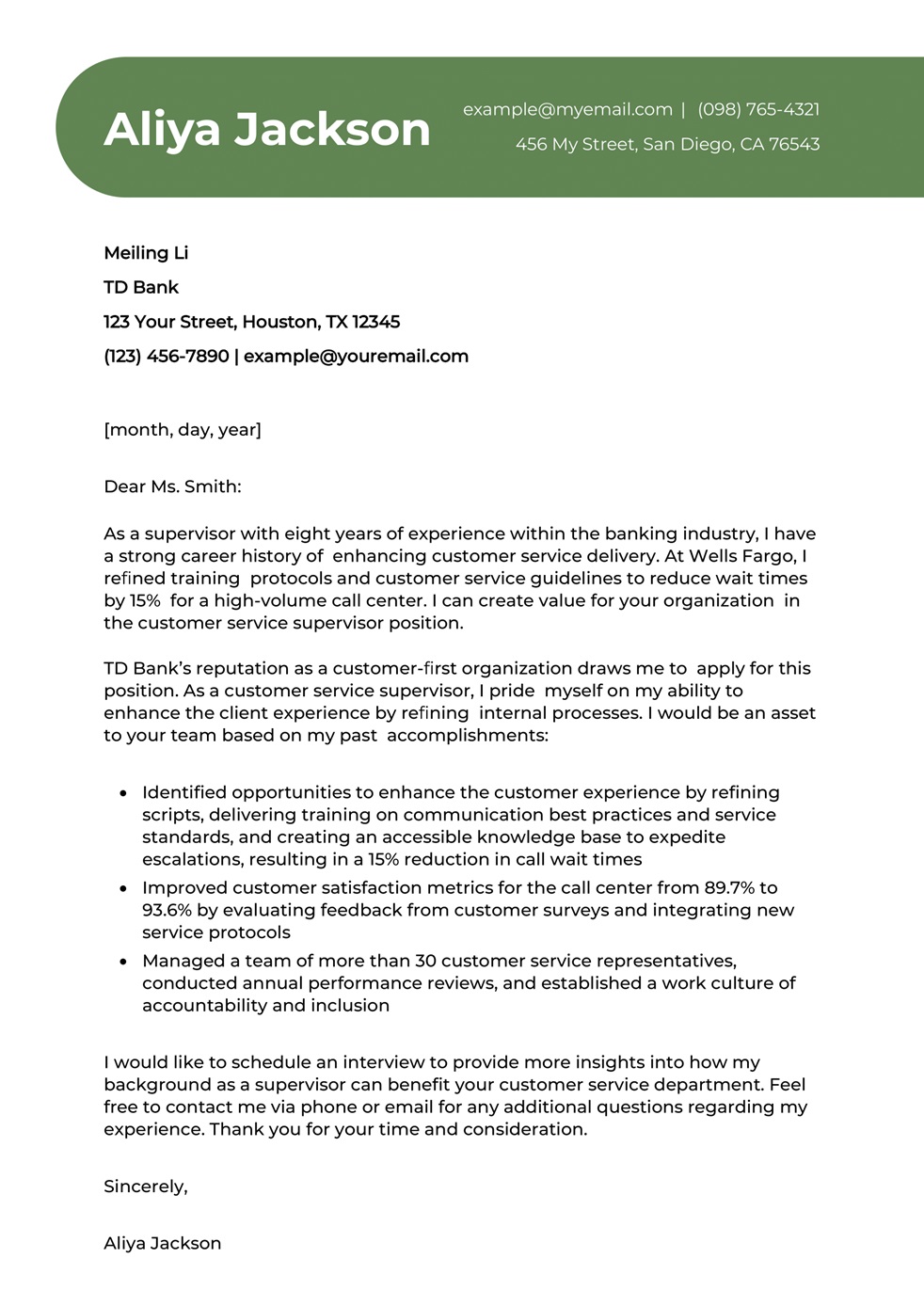 Supervisor Cover Letter Examples and Templates for 2025