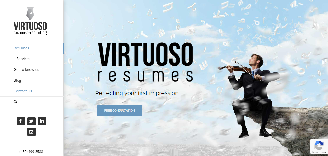 Virtuoso Resumes Homepage