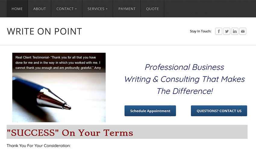 Write on Point Homepage