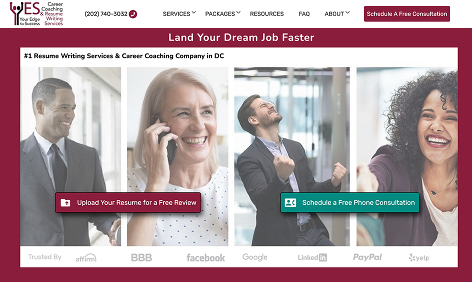 YES Career Coaching Homepage