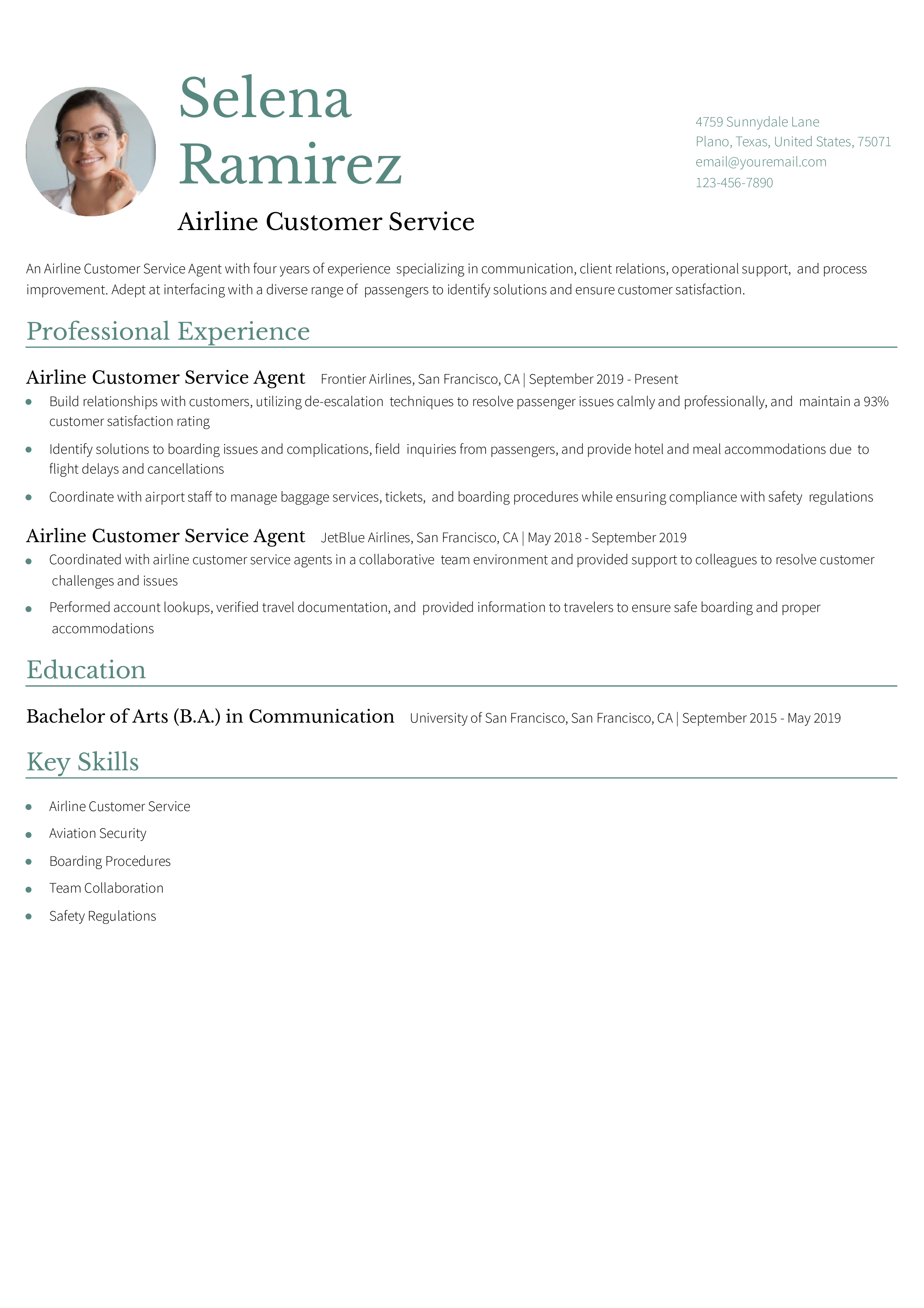Mid-career Resume