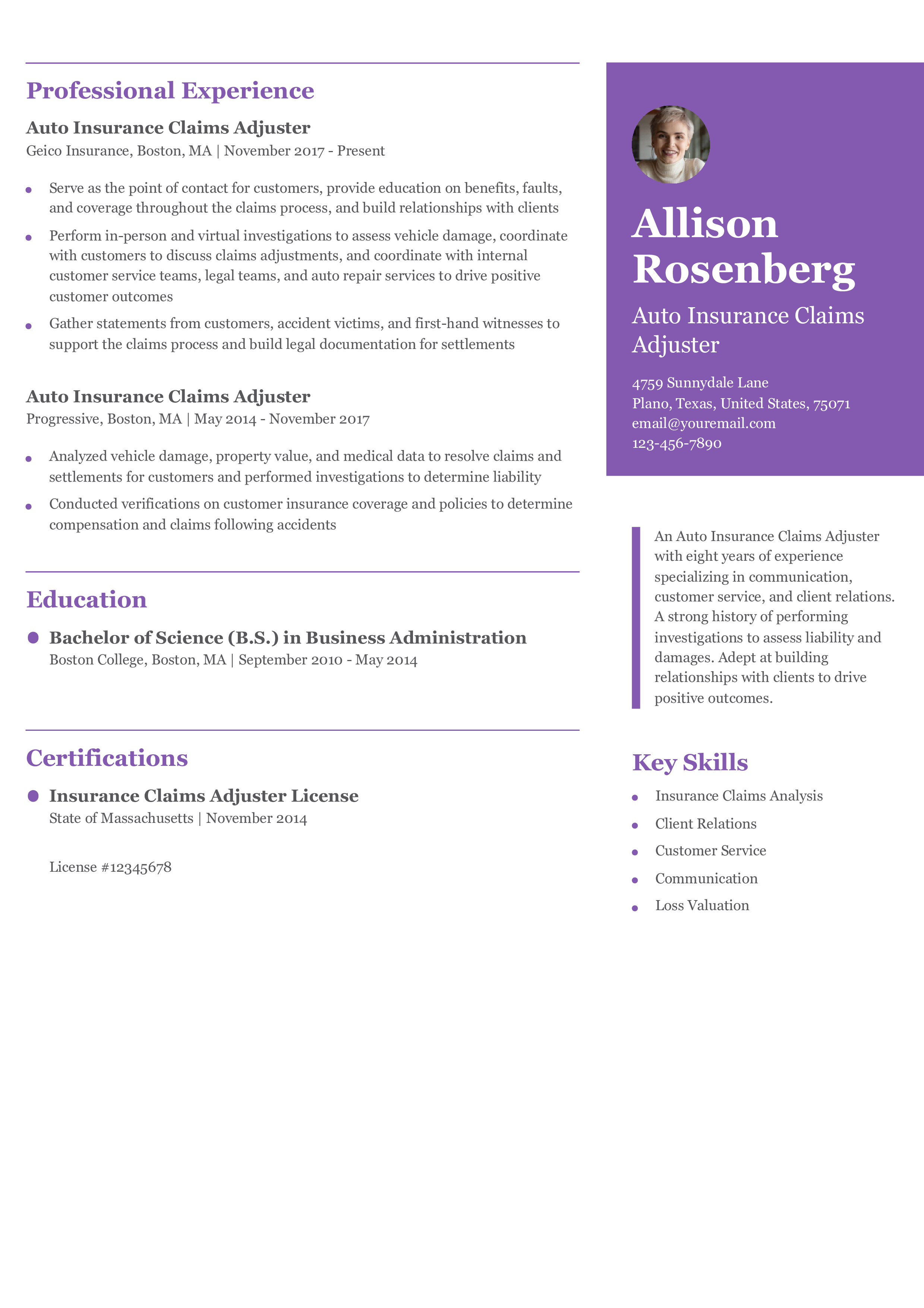 Mid-Career Resume