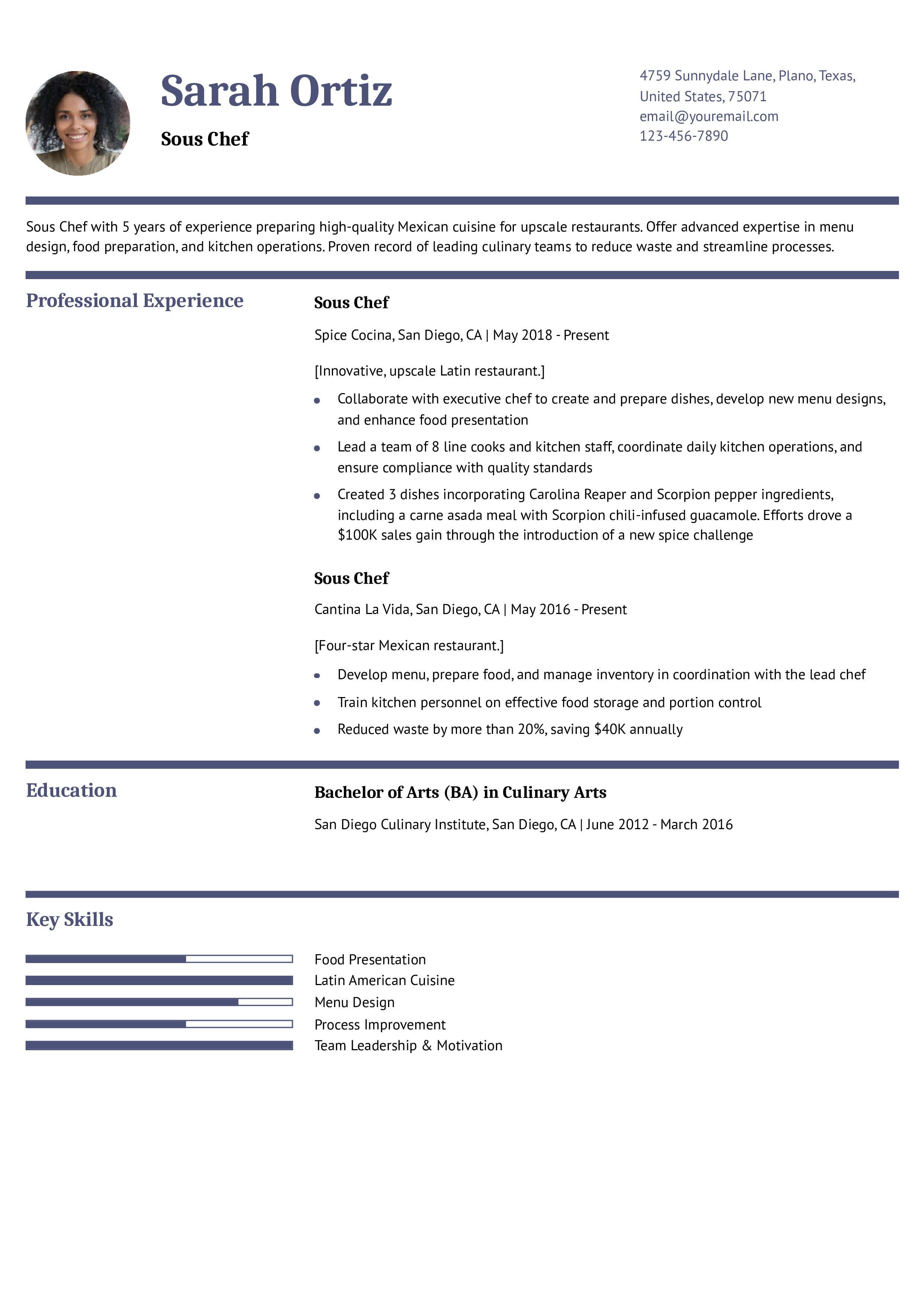 Mid-career Resume
