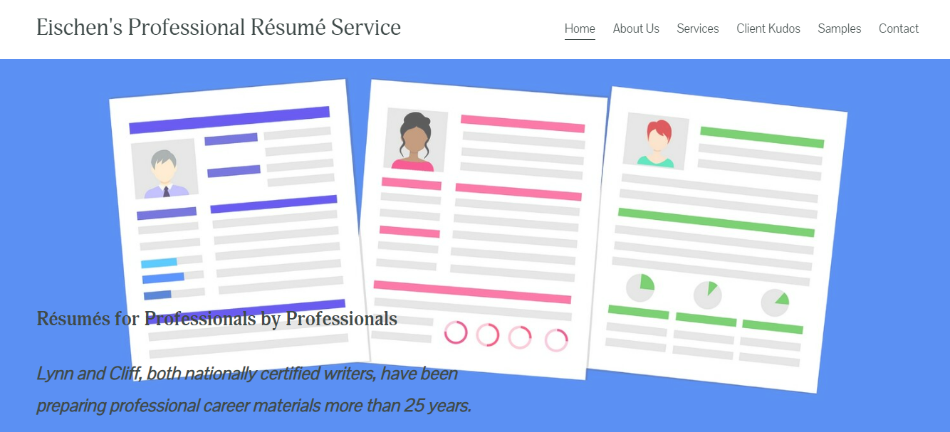 Eischen's Professional Resume Service Homepage