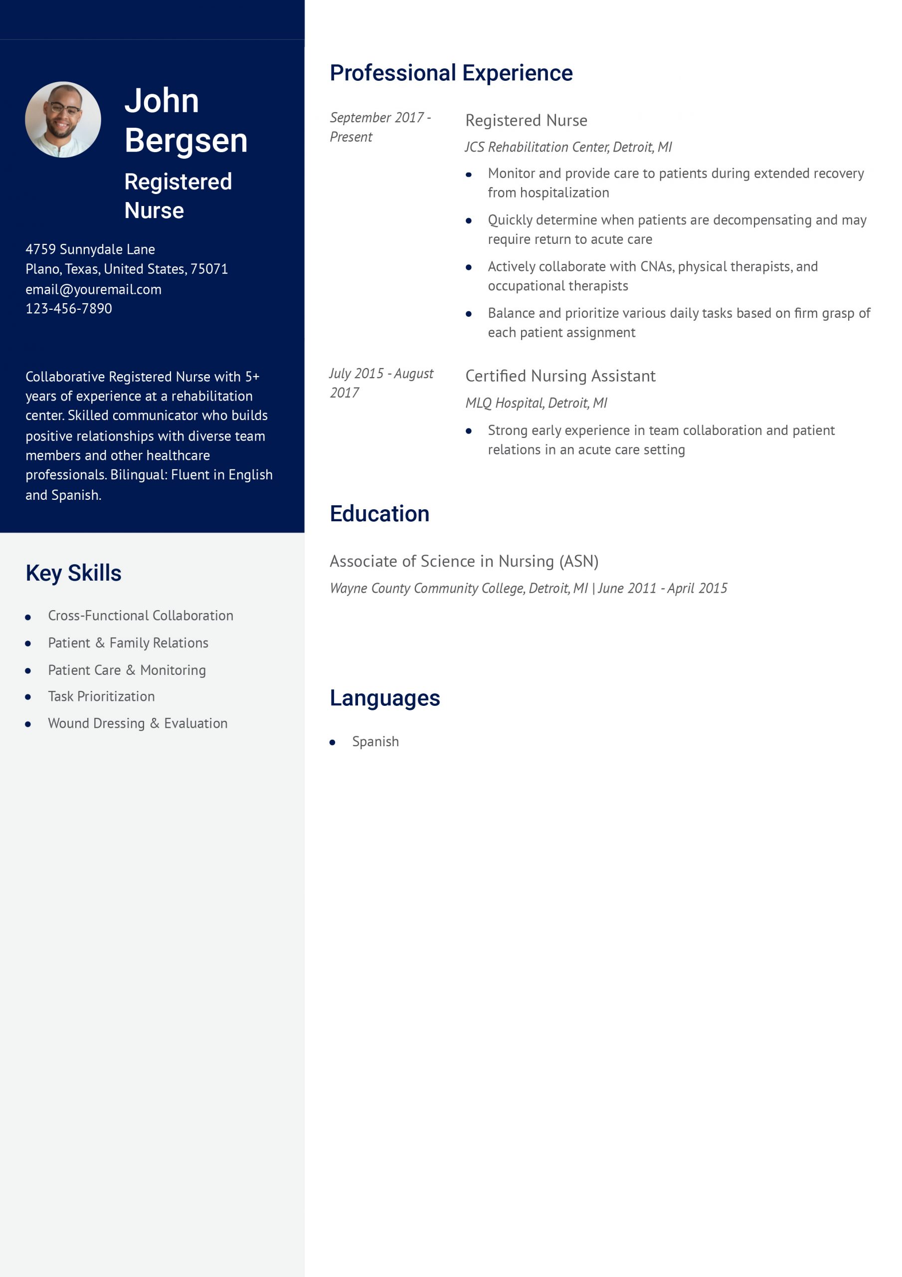 Nursing Home Nurse Resume Examples and Templates for 2025