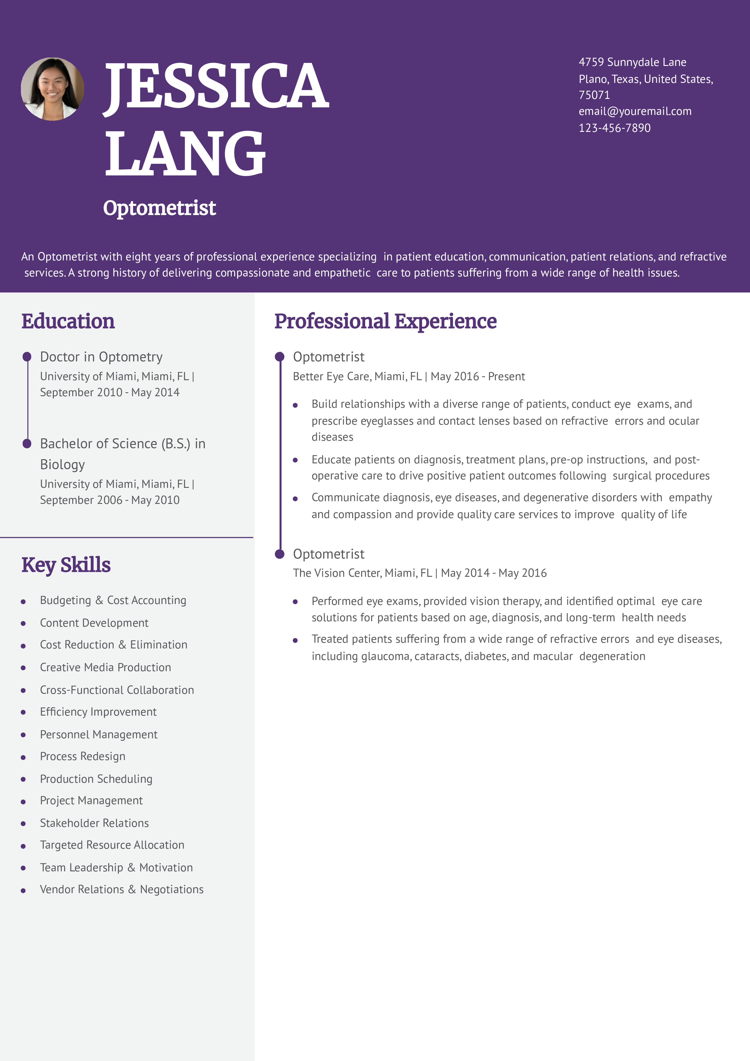 Mid-Career Resume