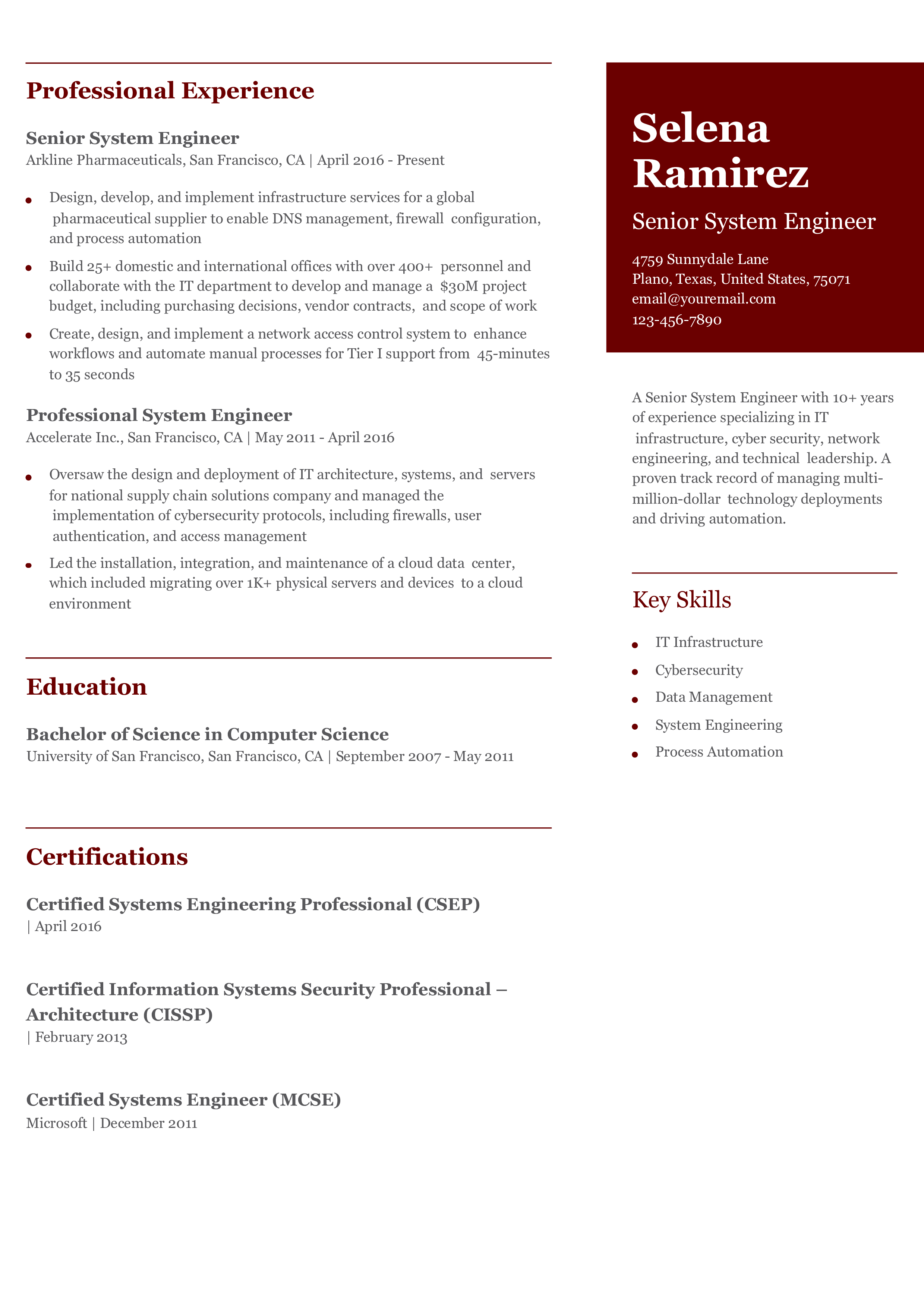 Trendy Resume Template