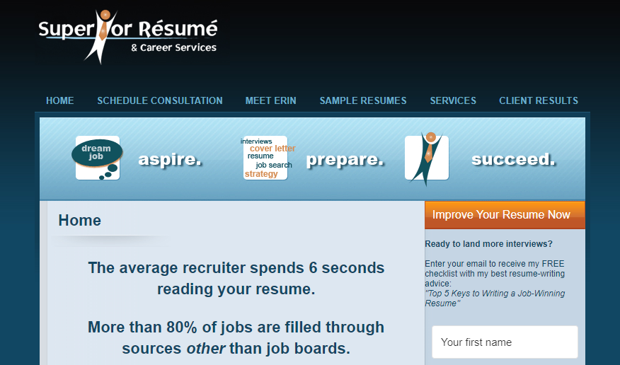 Superior Resume & Career Services Homepage