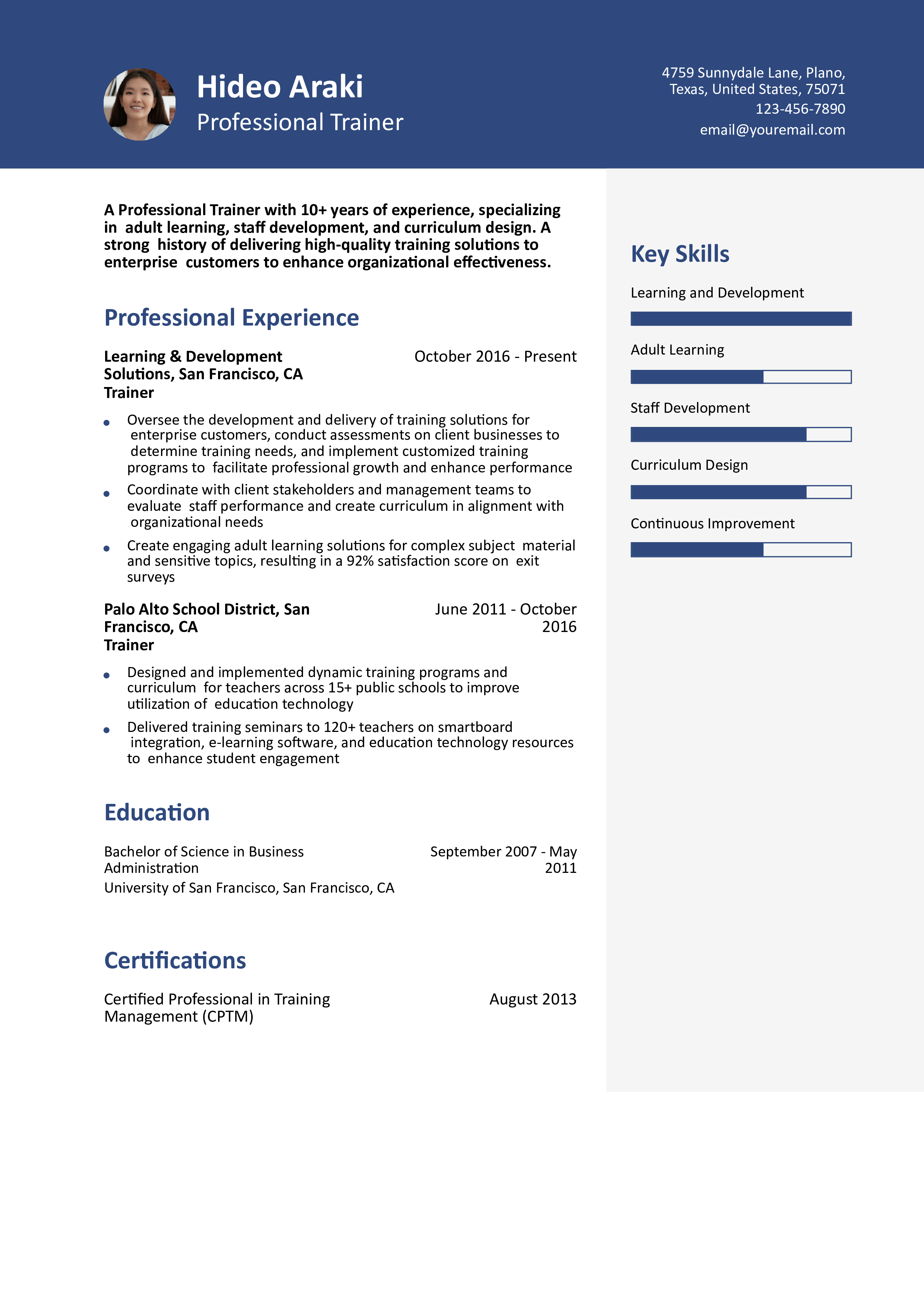 Trainer Resume Examples and Templates - Trainer Senior Level.pdf 