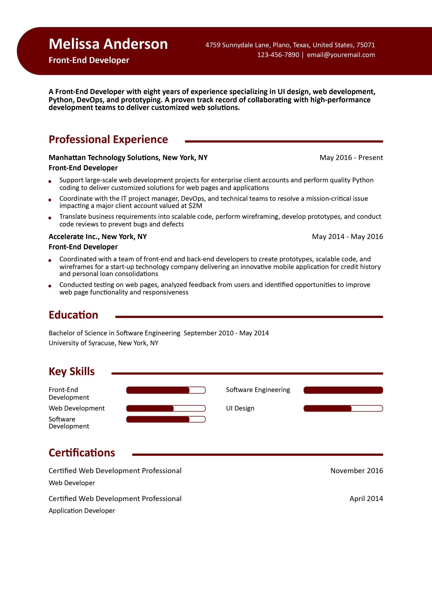 Computers and Technology Resume Examples and Templates for 2025