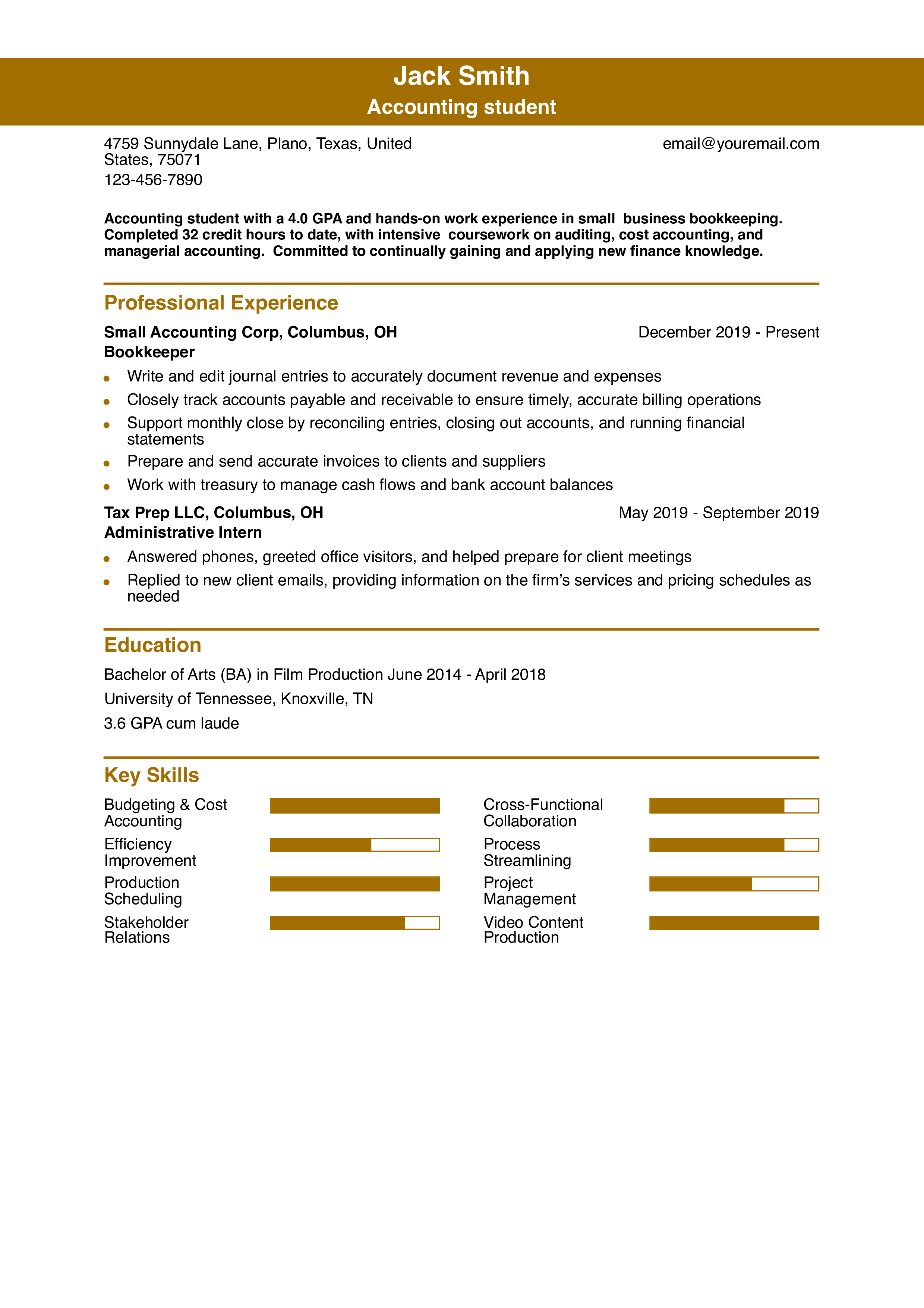Entry-Level Resume