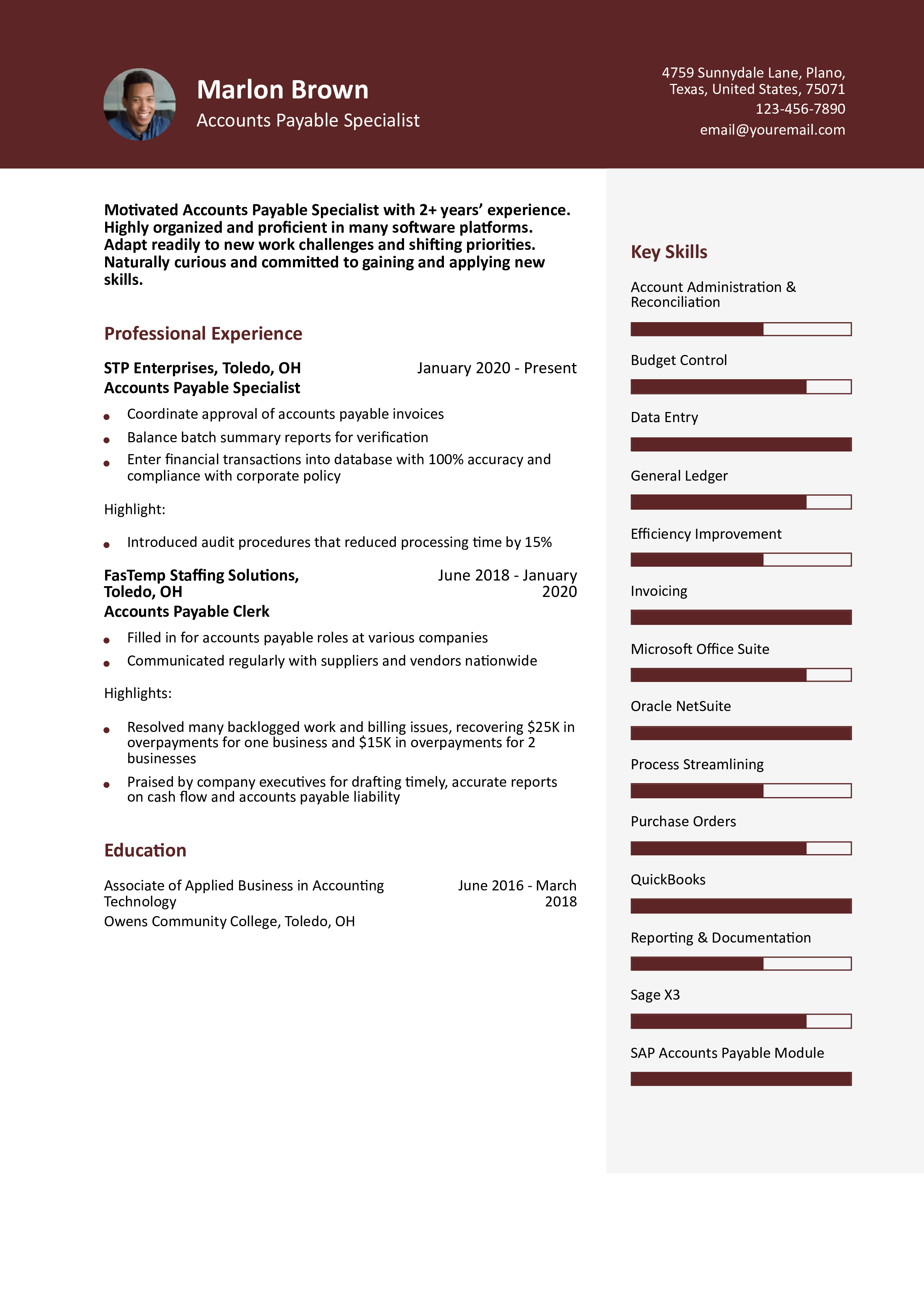 Mid-Career Resume