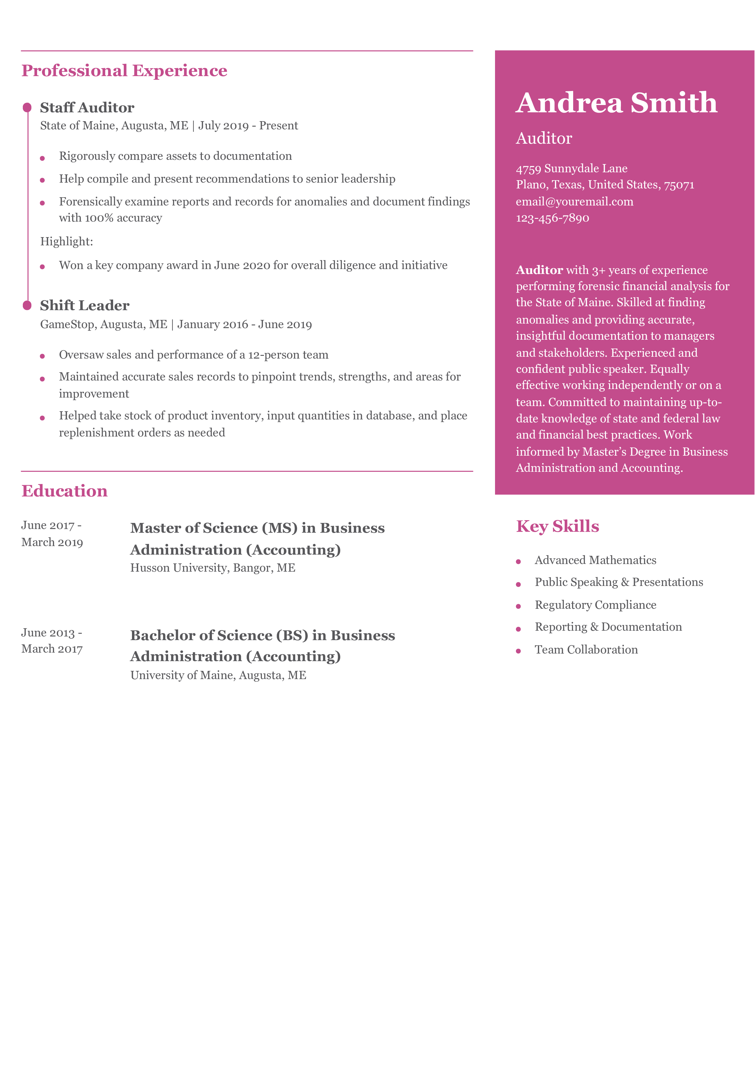 Entry-Level Resume