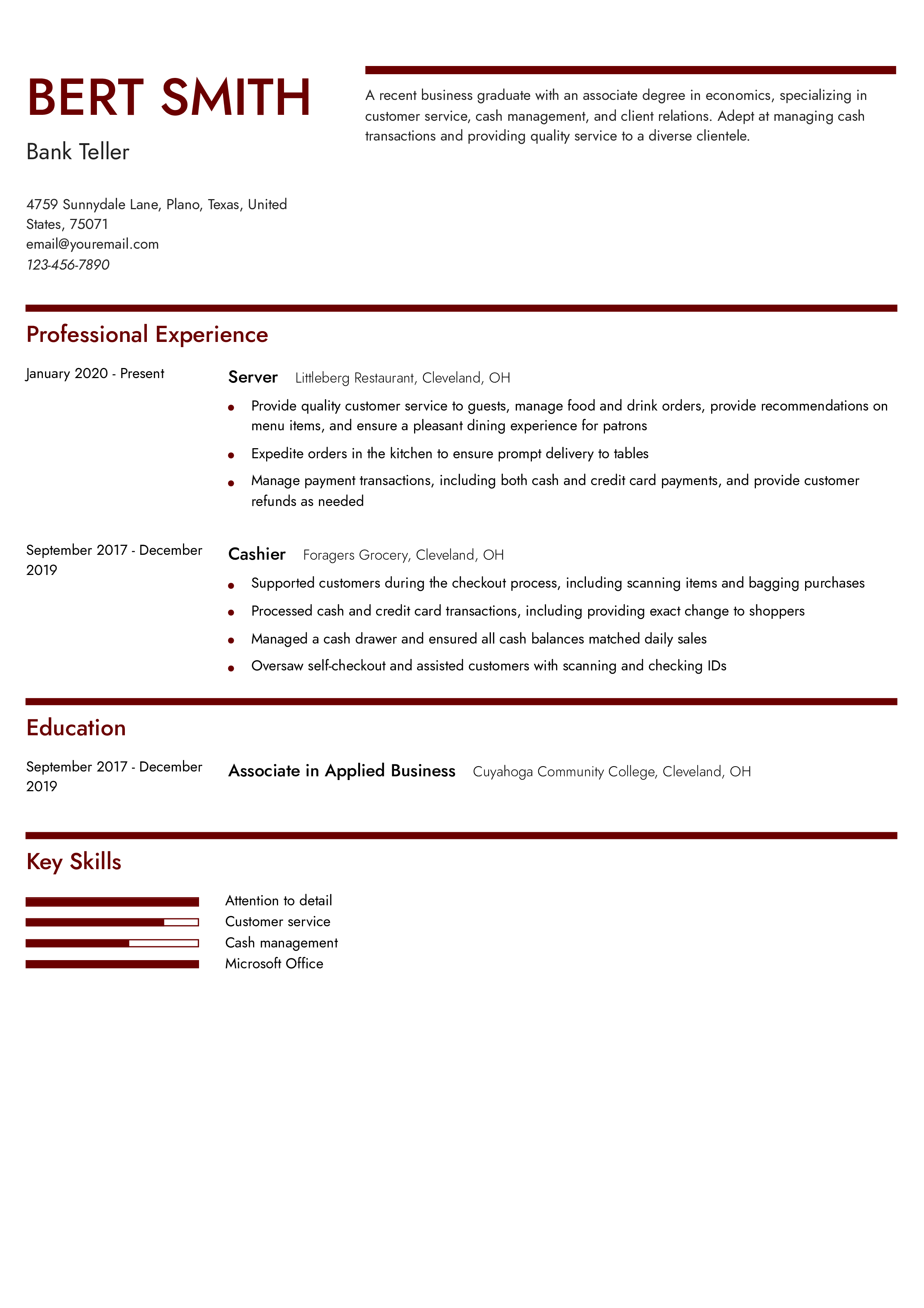 Entry-Level Resume
