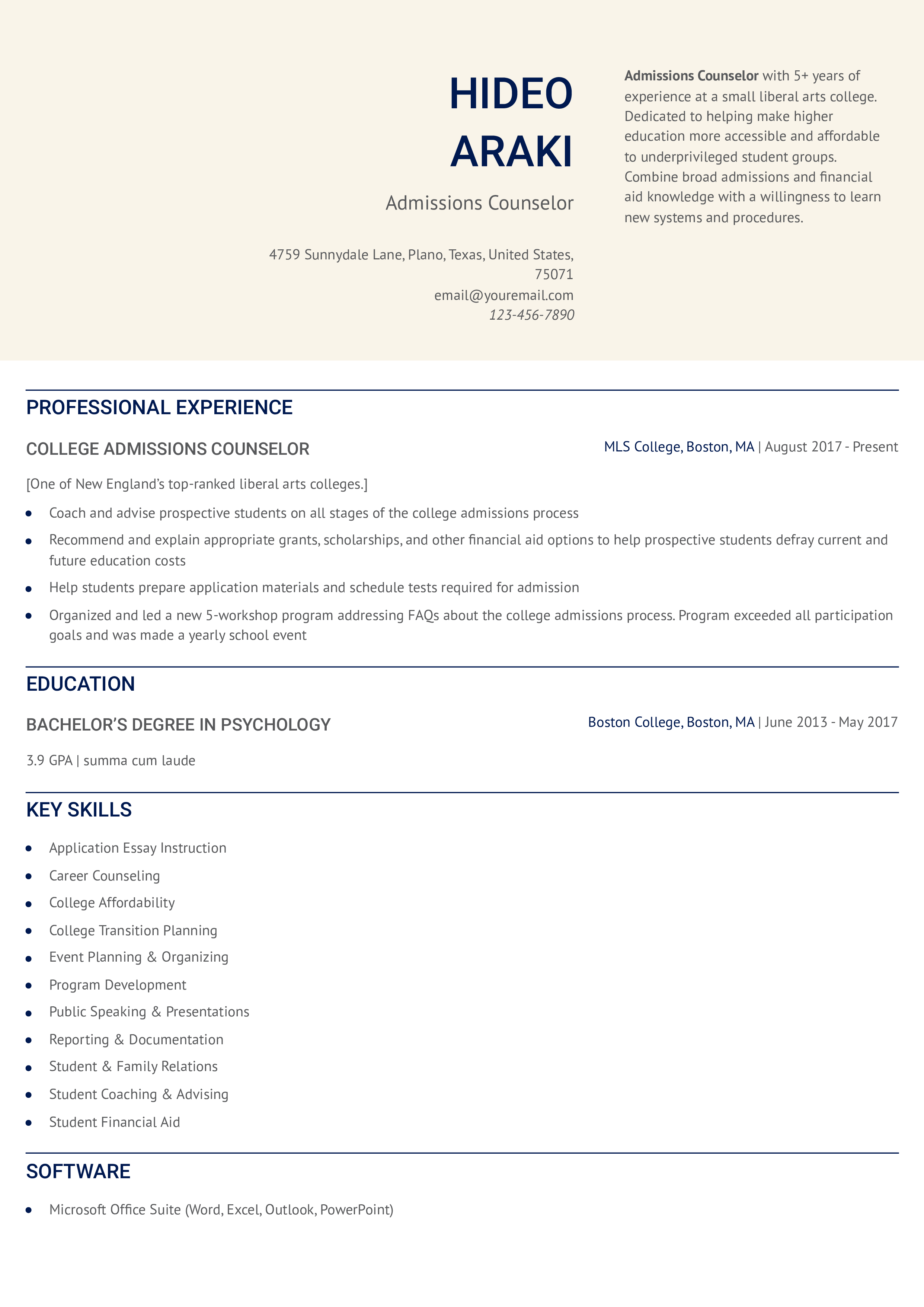 Entry-level Resume