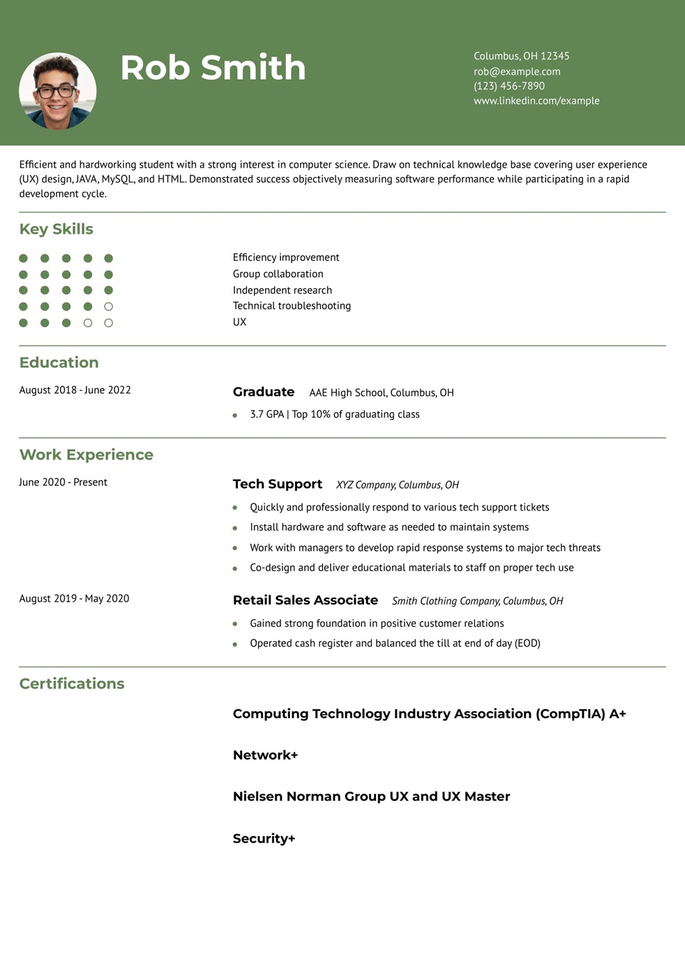 College Student Resume Examples and Templates for 2025