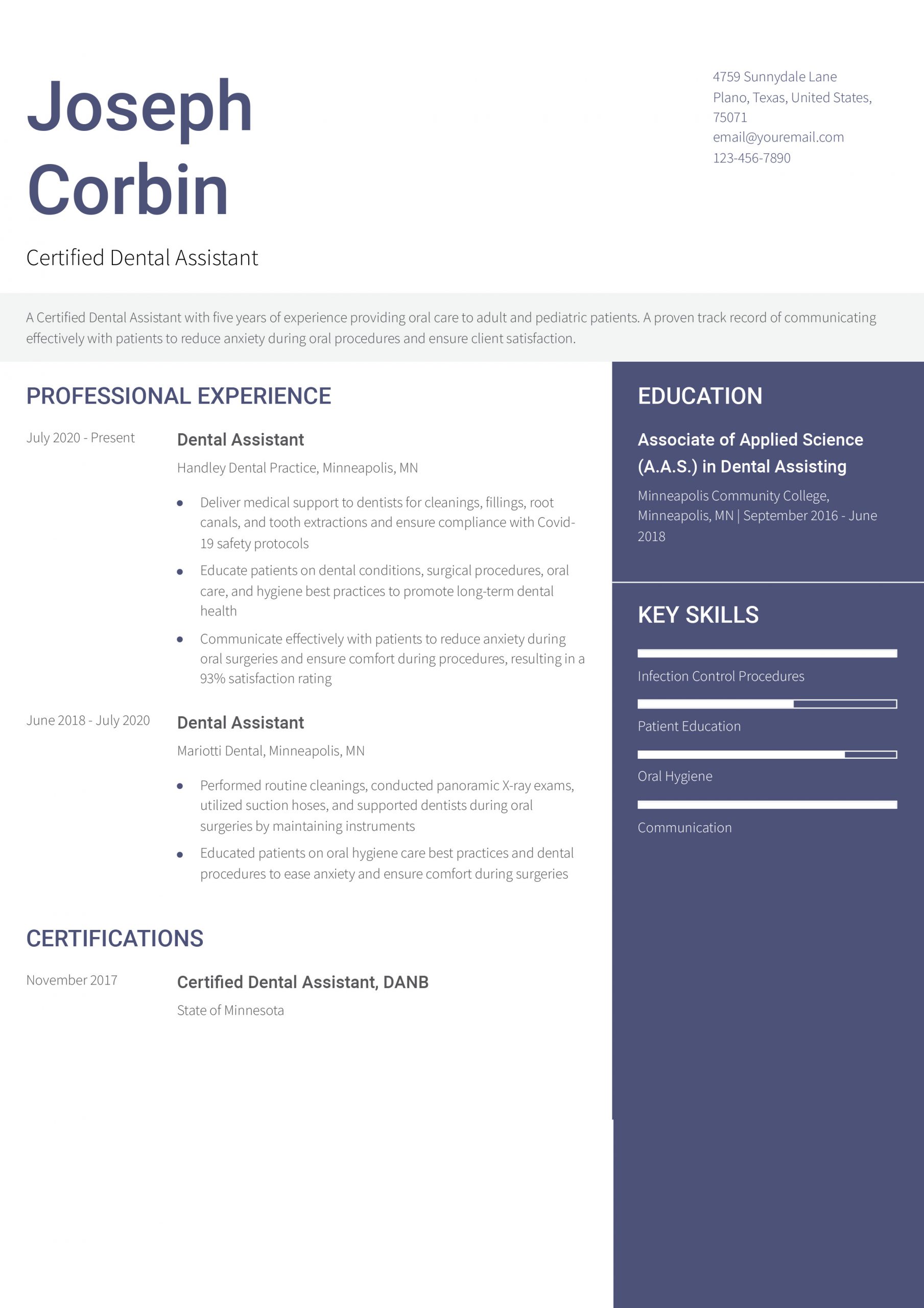 Dental Assistant Resume Examples and Templates for 2025