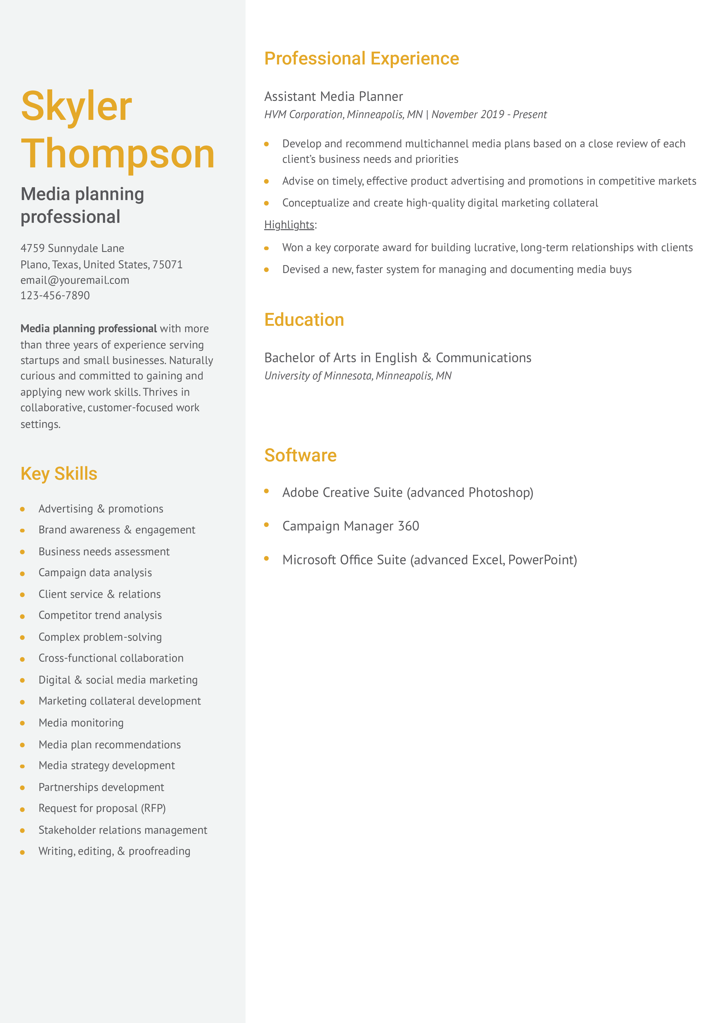 Entry-level Resume