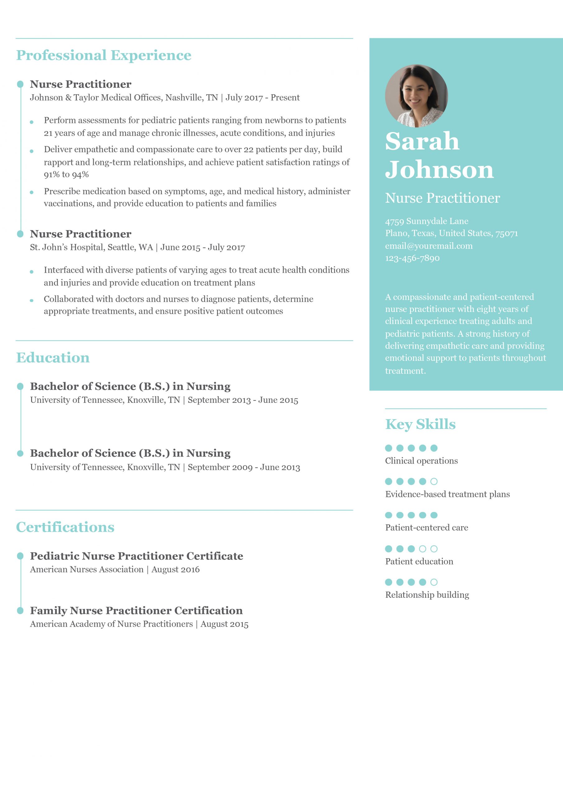 Best Nurse Practitioner Resume Examples and Templates for 2025