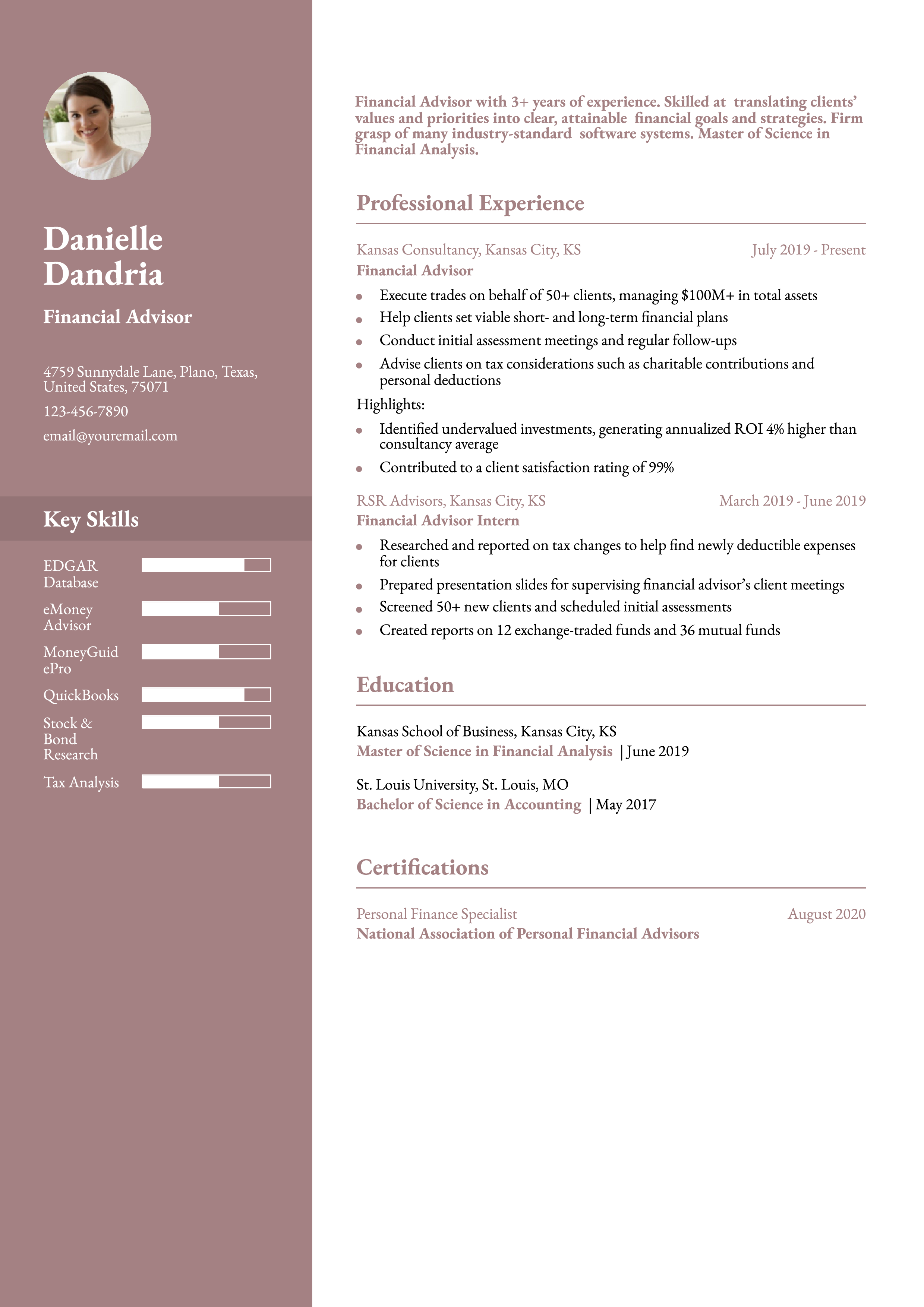 Mid-Career Resume