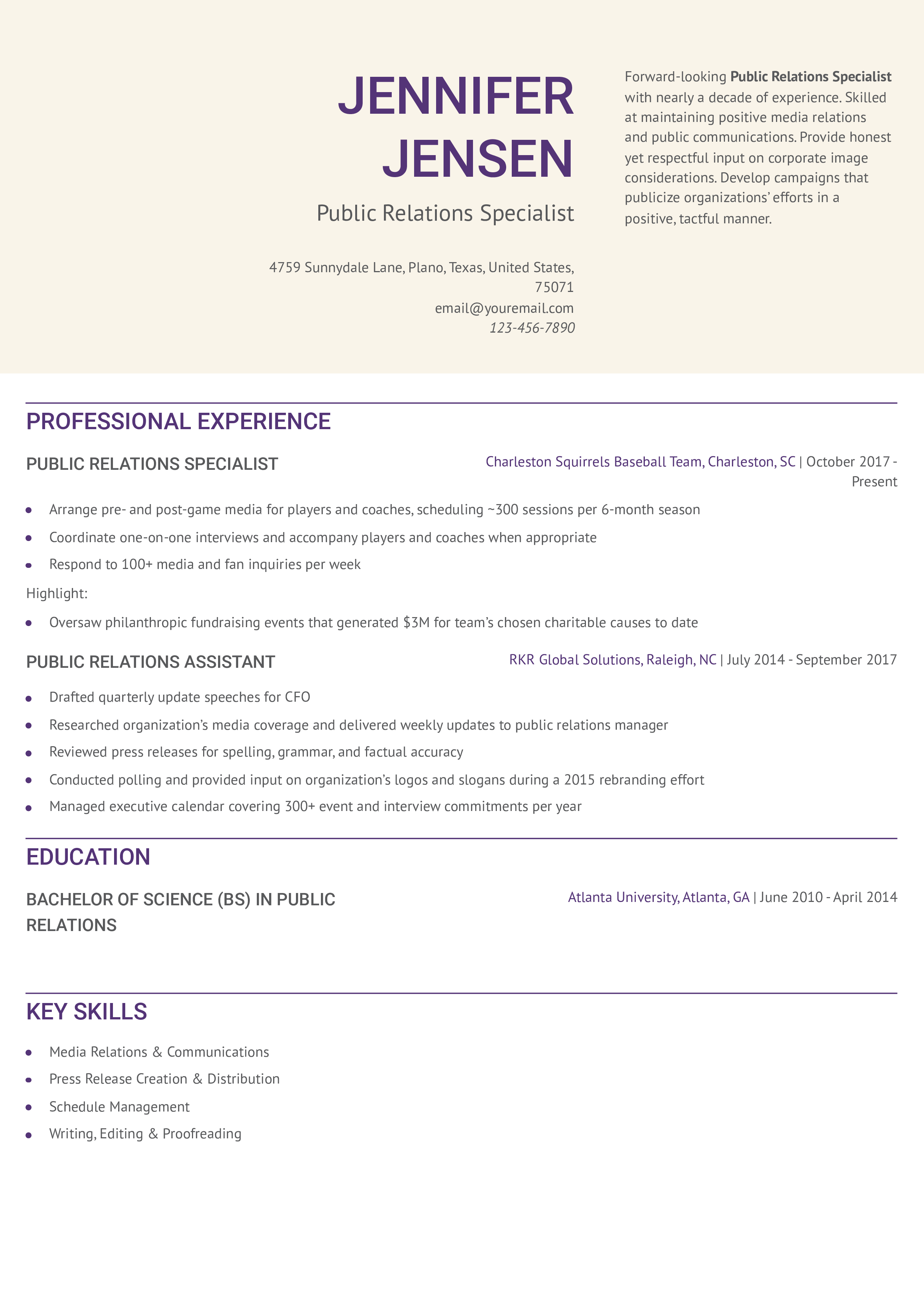 Senior-Level Resume