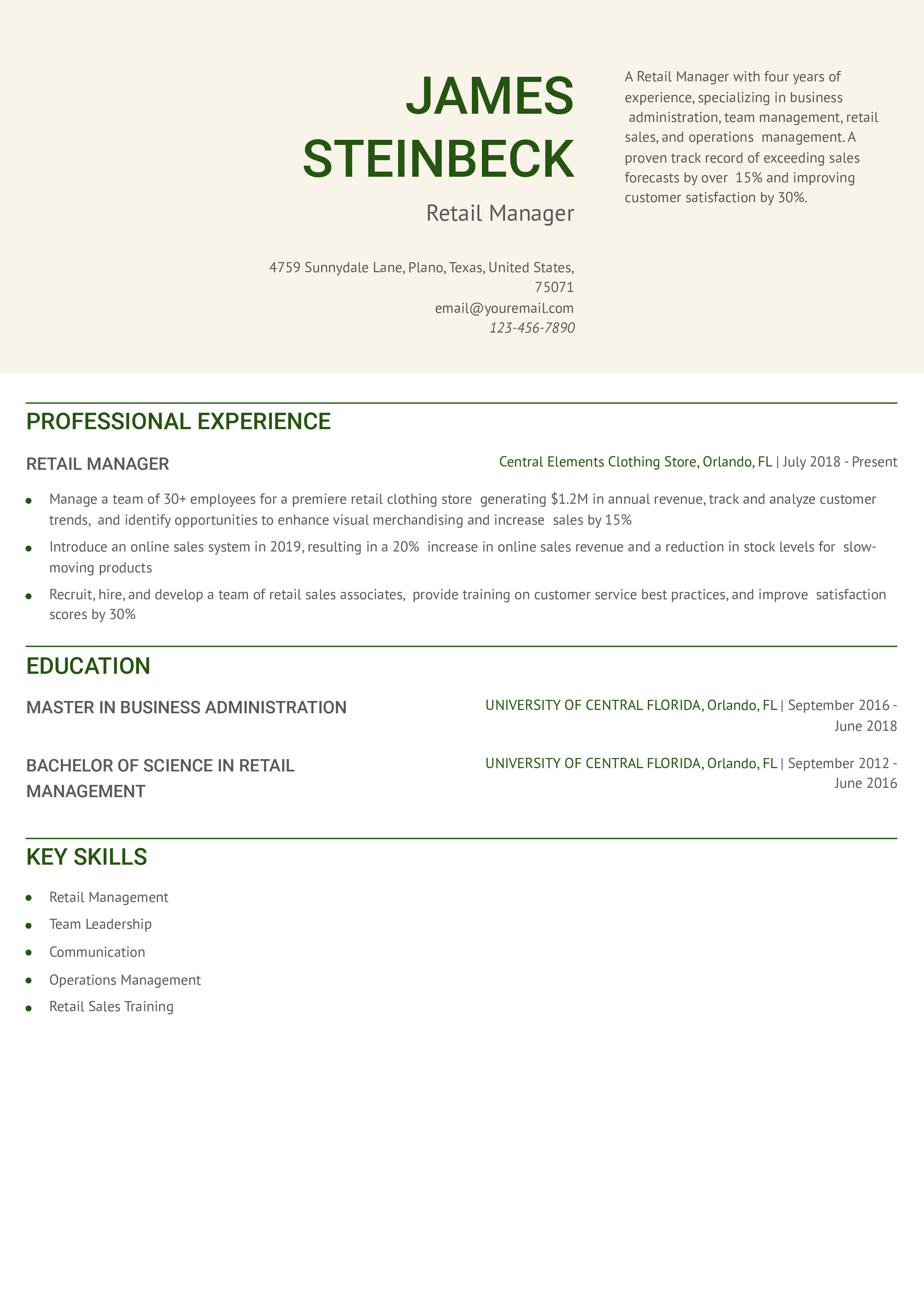 Entry-level Resume