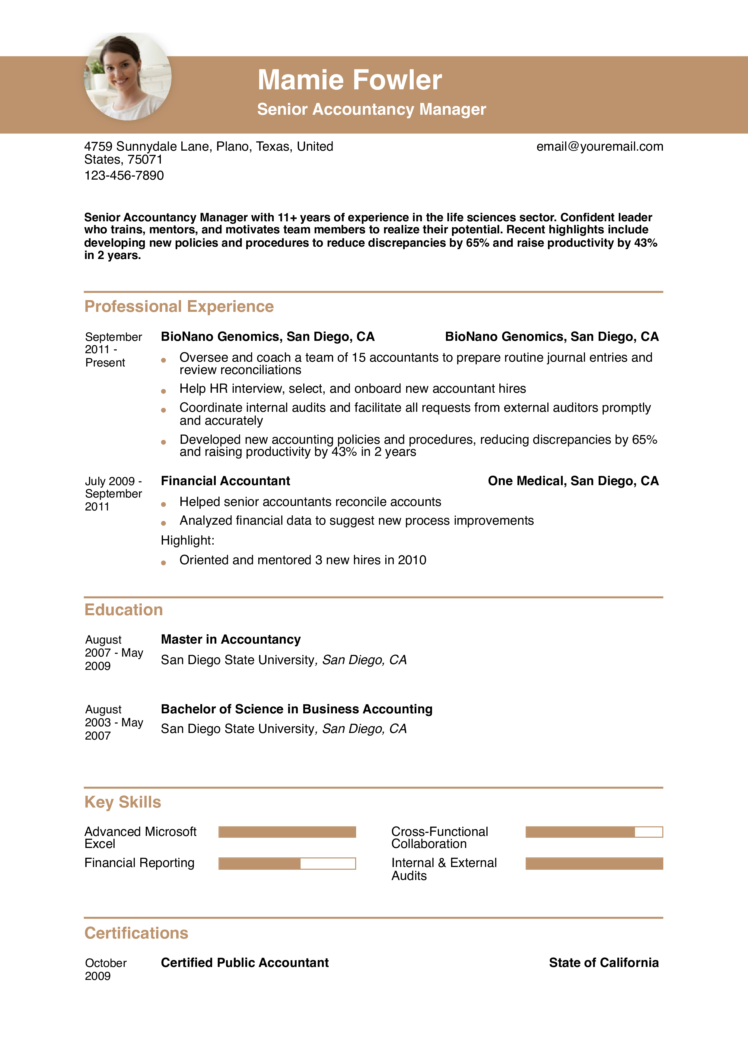 Senior-Level Resume