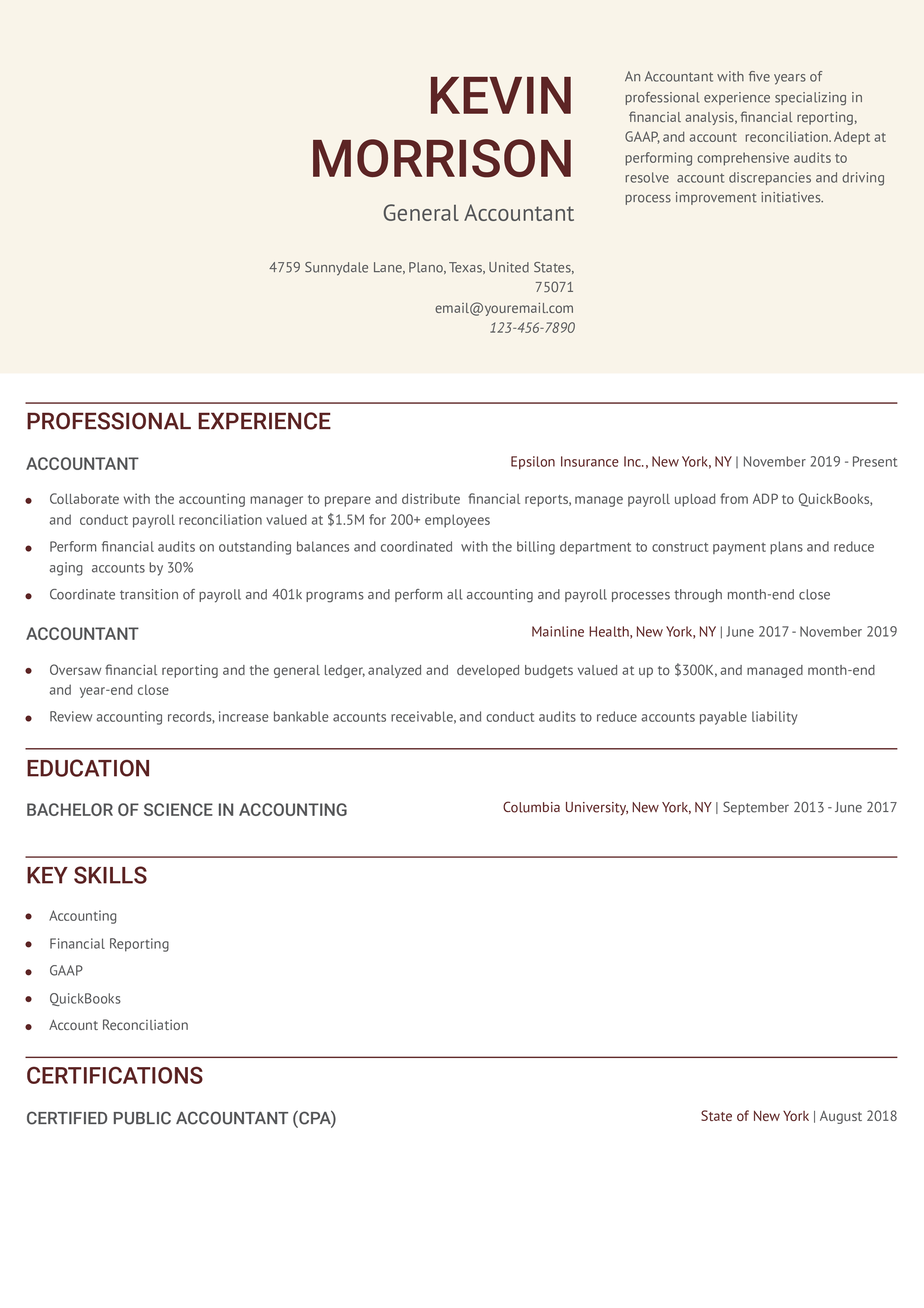 Entry-level Resume