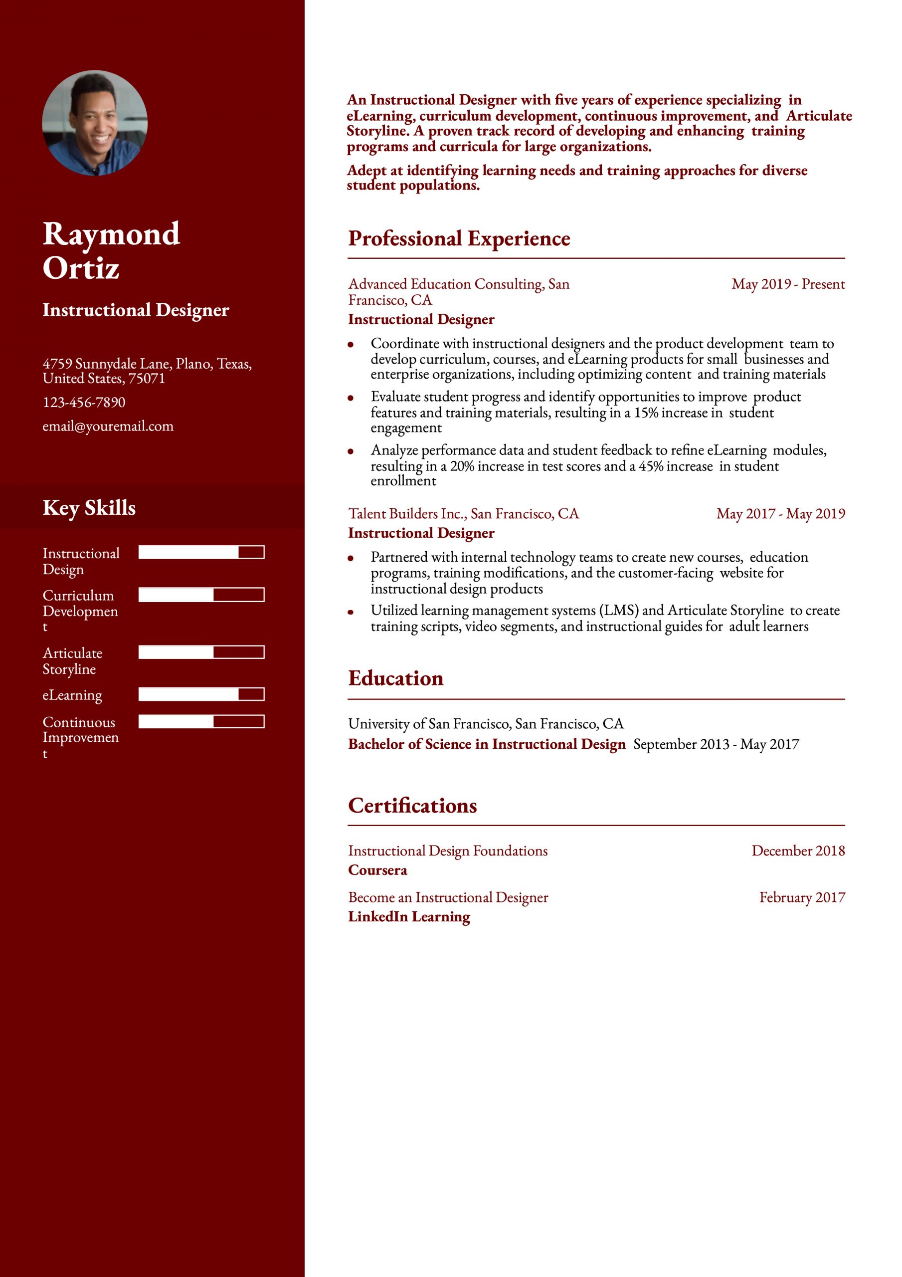 Instructional Designer Resume Examples and Templates for 2025