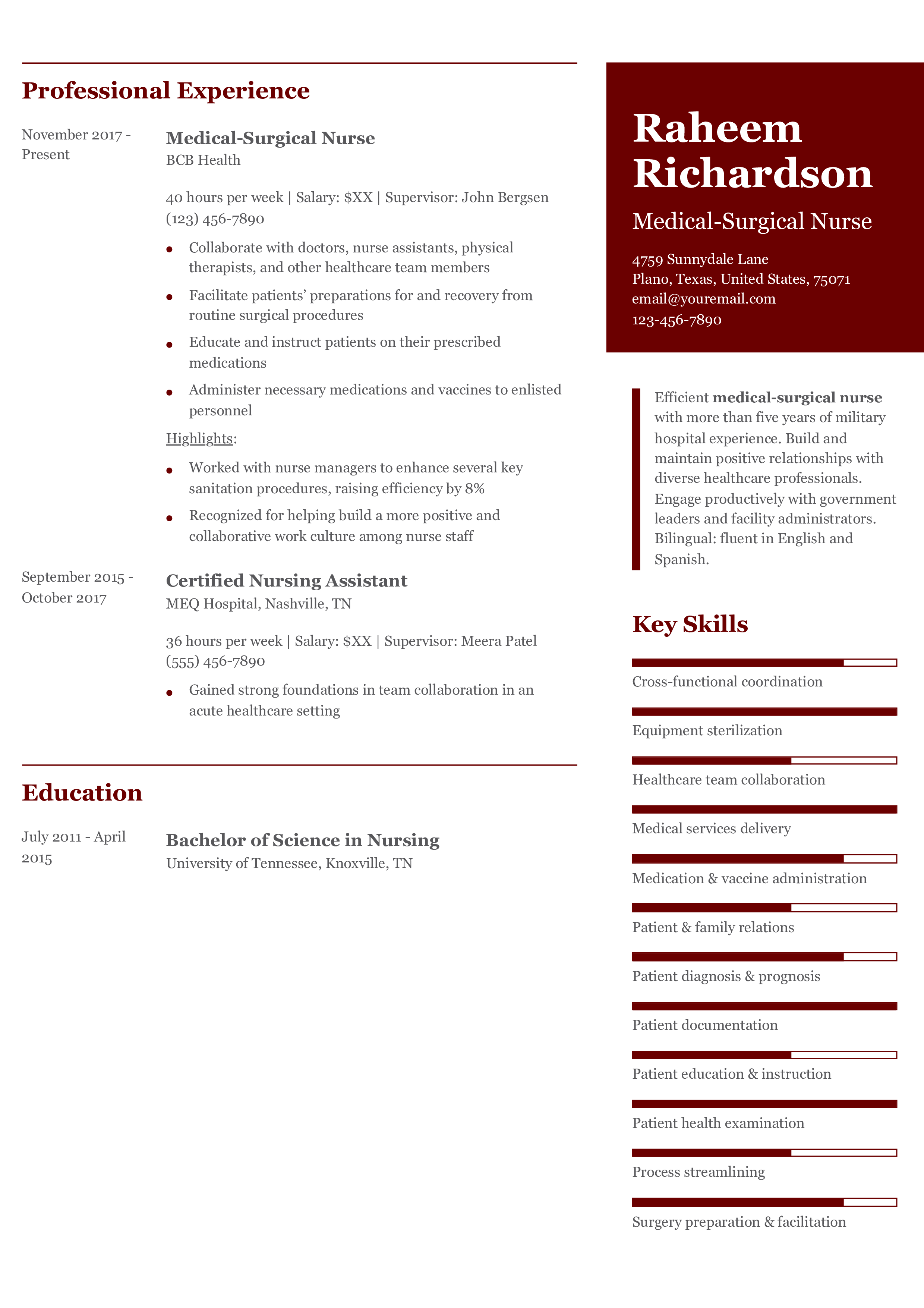 Mid-Career Resume